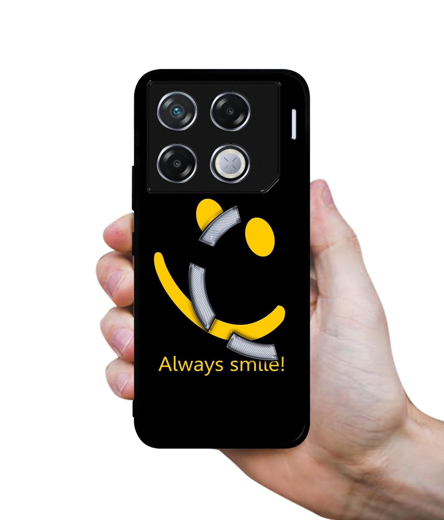 Always Smile Quote Designer 2D Printed Back Case Cover for Infinix GT 20 Pro 5G