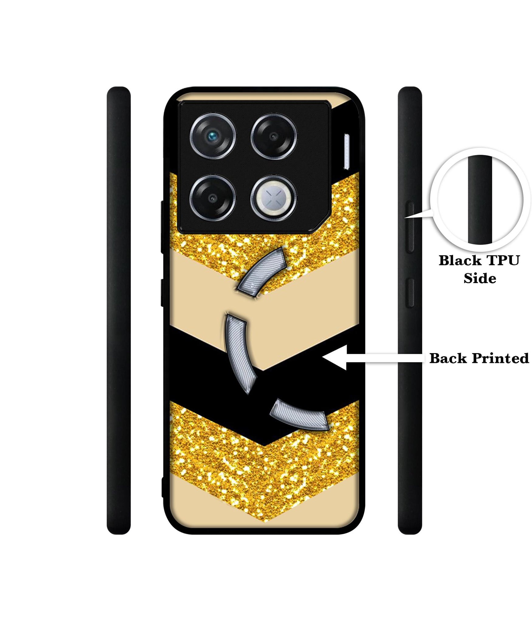 Black & Gold Designer 2D Printed Back Case Cover for Infinix GT 20 Pro 5G
