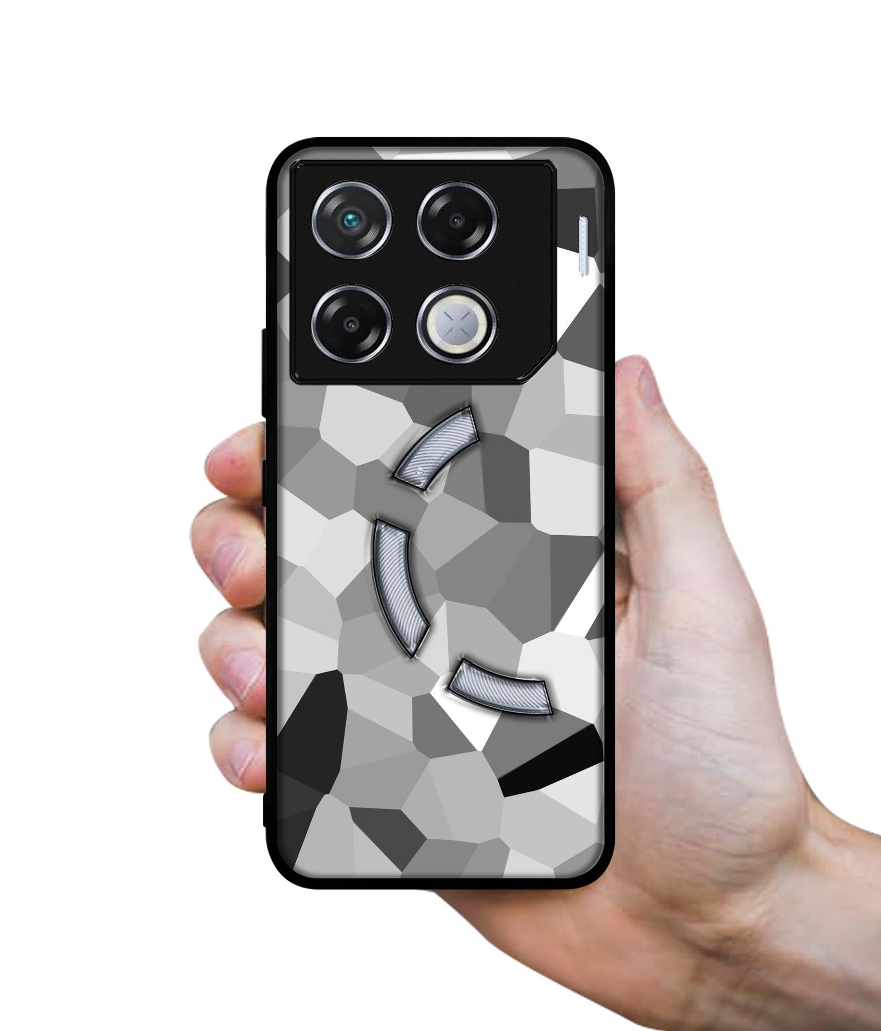 Black & White Mathematical Shape Designer 2D Printed Back Case Cover for Infinix GT 20 Pro 5G
