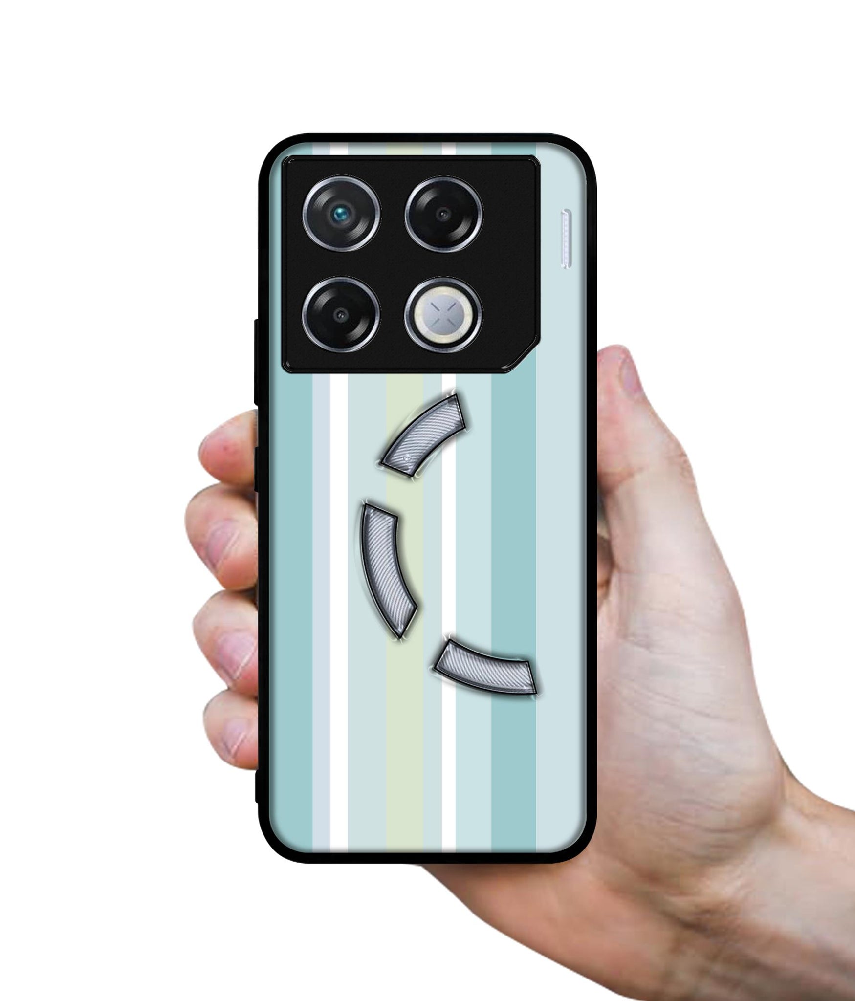 Light Green Stripes Designer 2D Printed Back Case Cover for Infinix GT 20 Pro 5G