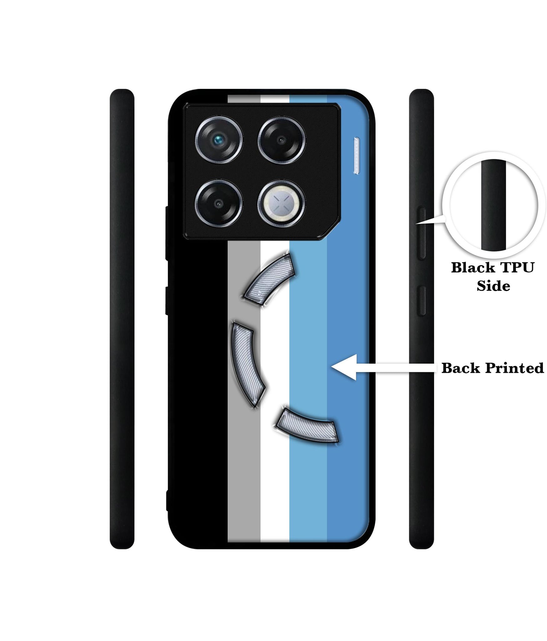 White and Blue Lines Designer 2D Printed Back Case Cover for Infinix GT 20 Pro 5G