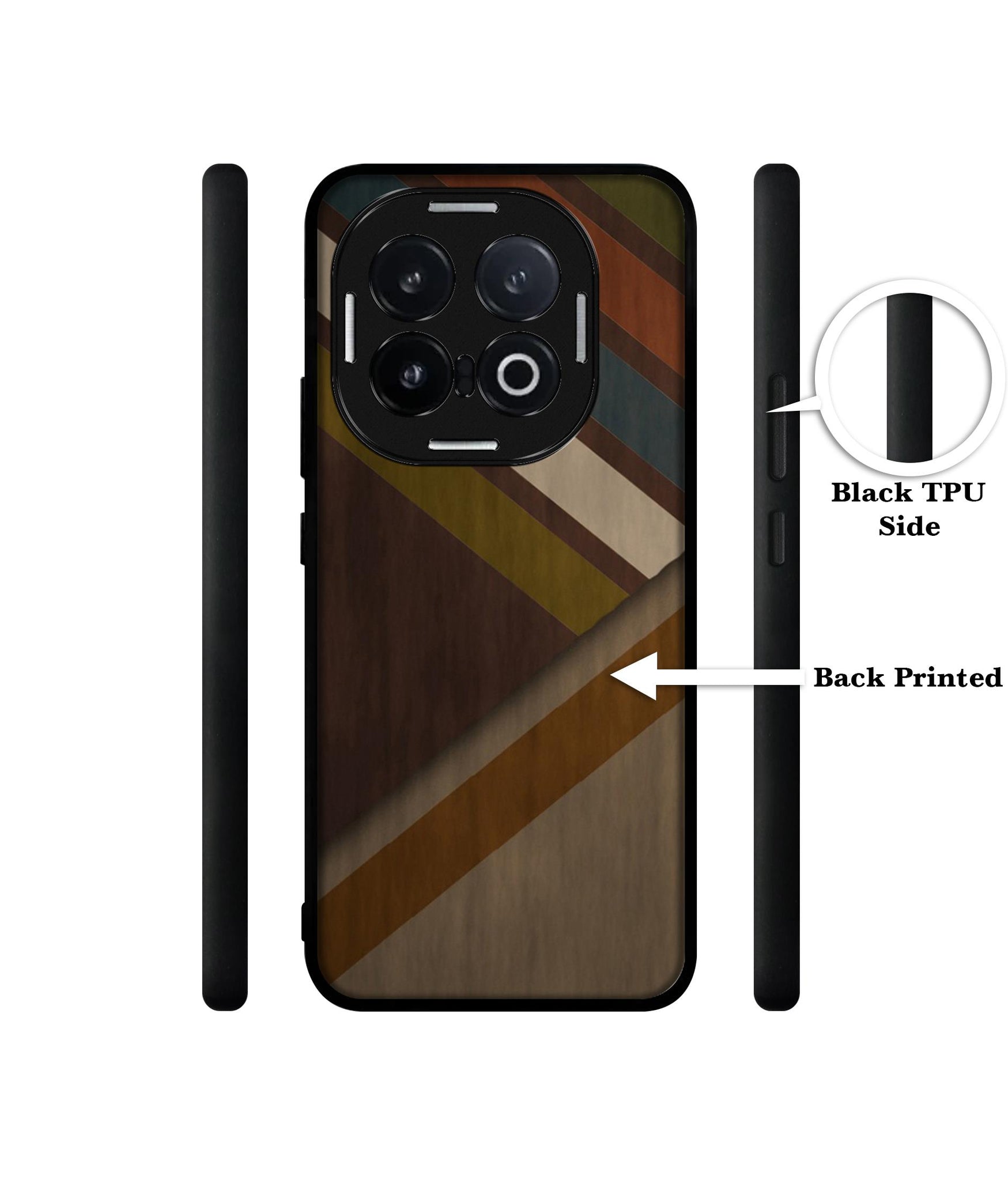 Colorful Wooden Pattern Designer 2D Printed Back Case Cover for iQOO 13 5G