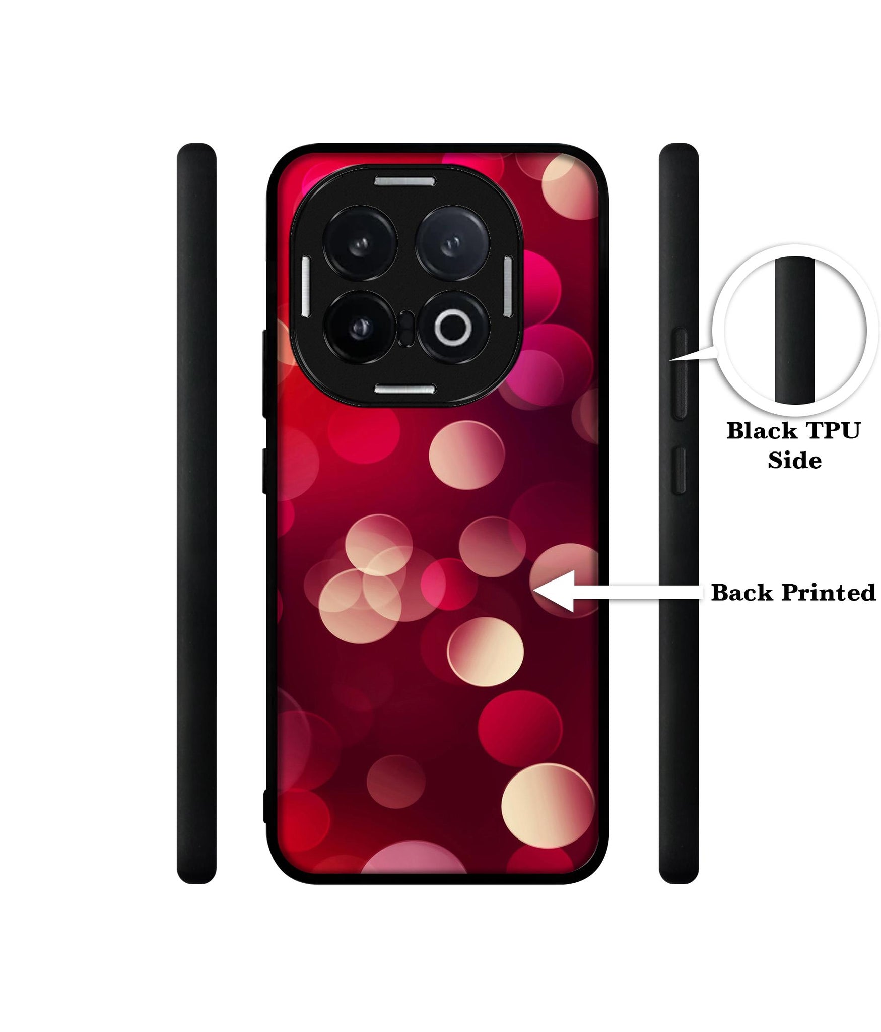 3D Circles Designer 2D Printed Back Case Cover for iQOO 13 5G