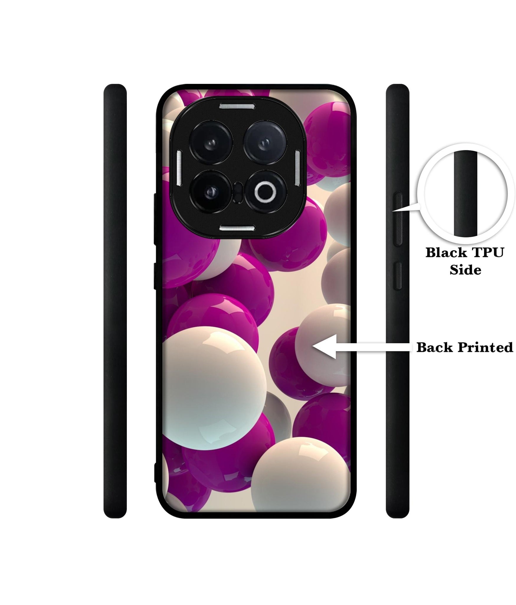 3D Balloons Designer 2D Printed Back Case Cover for iQOO 13 5G