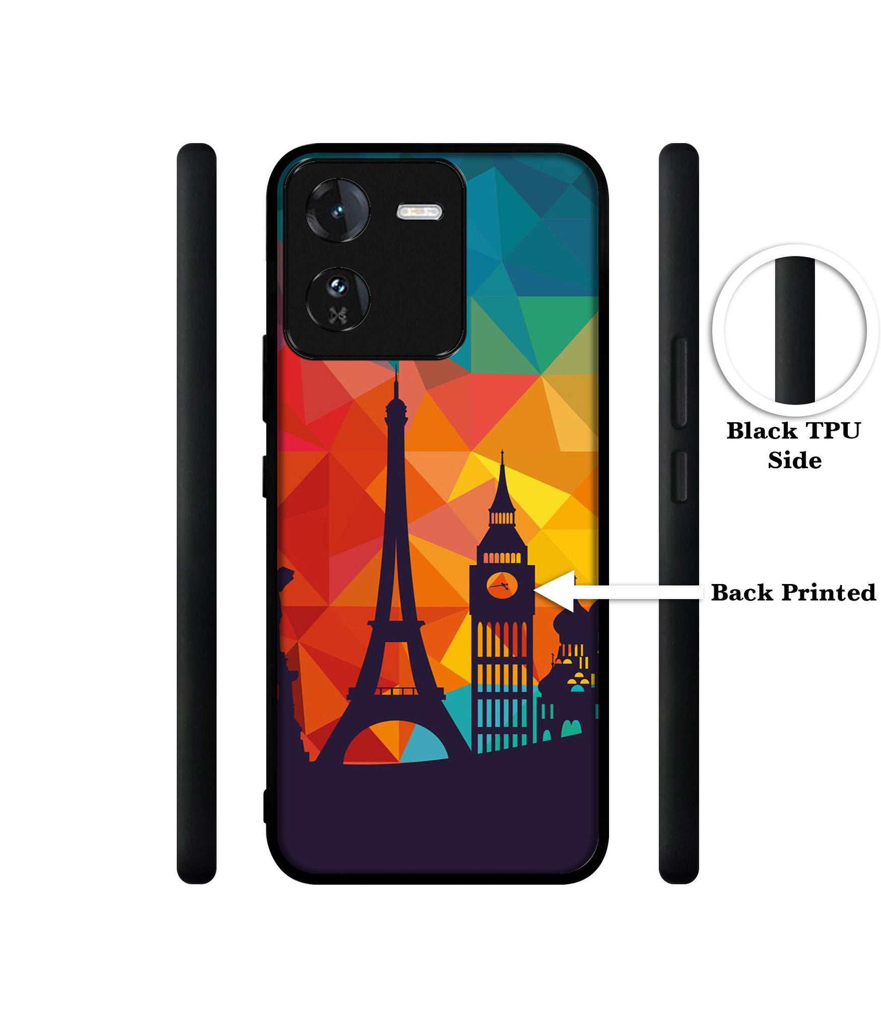 Colored Paris Designer 2D Printed Back Case Cover for iQOO Z9 5G