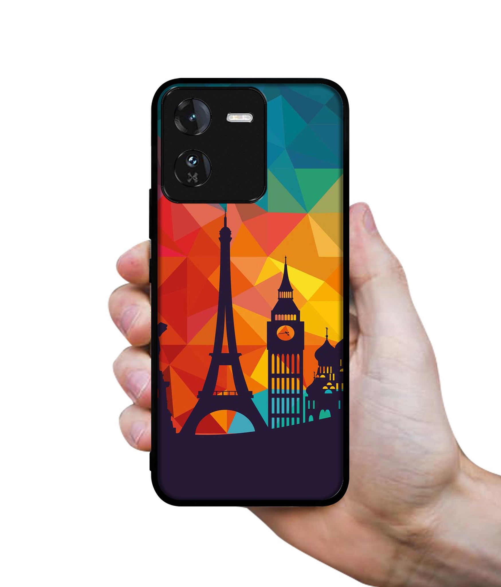 Colored Paris Designer 2D Printed Back Case Cover for iQOO Z9 5G