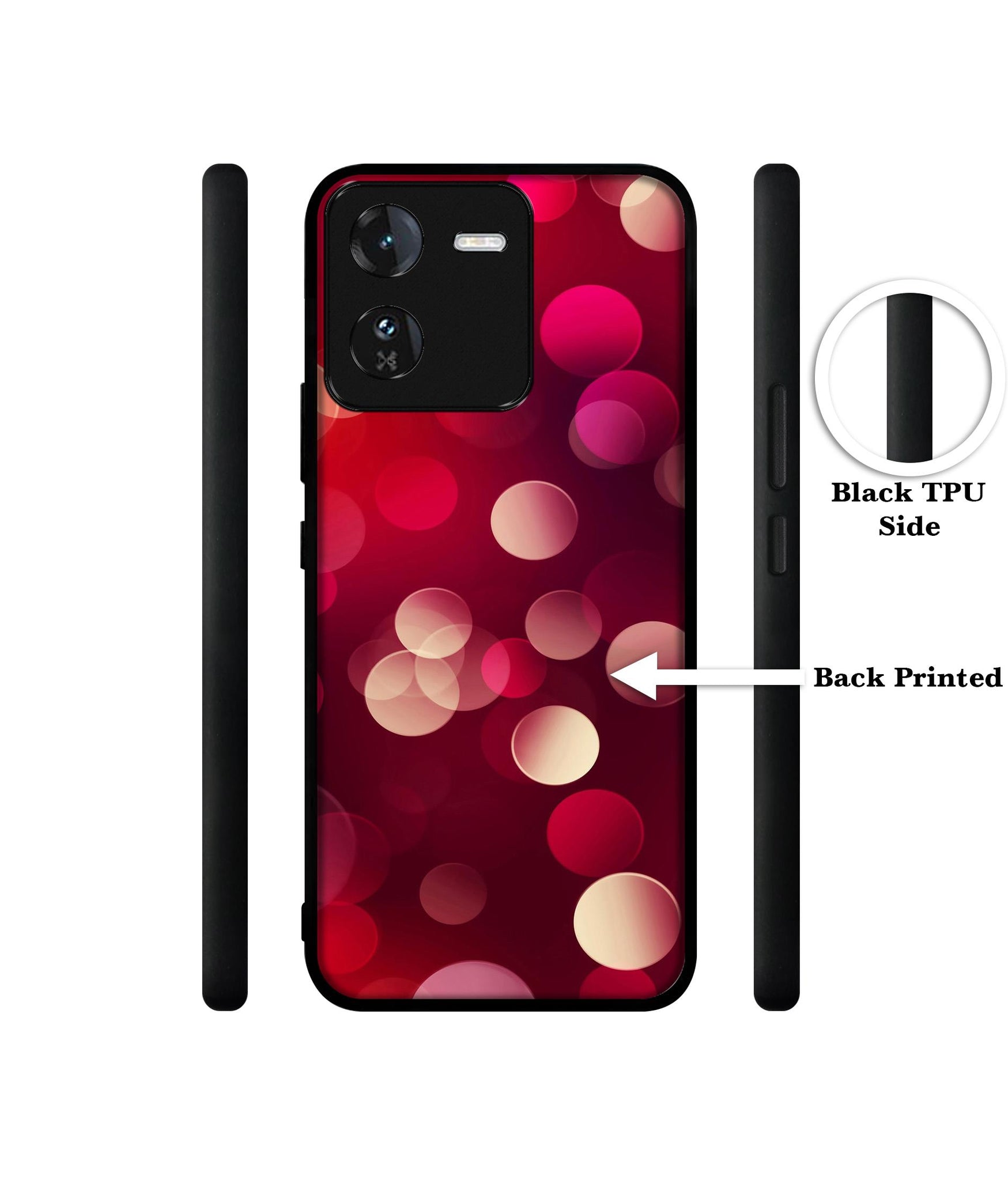 3D Circles Designer 2D Printed Back Case Cover for iQOO Z9 5G