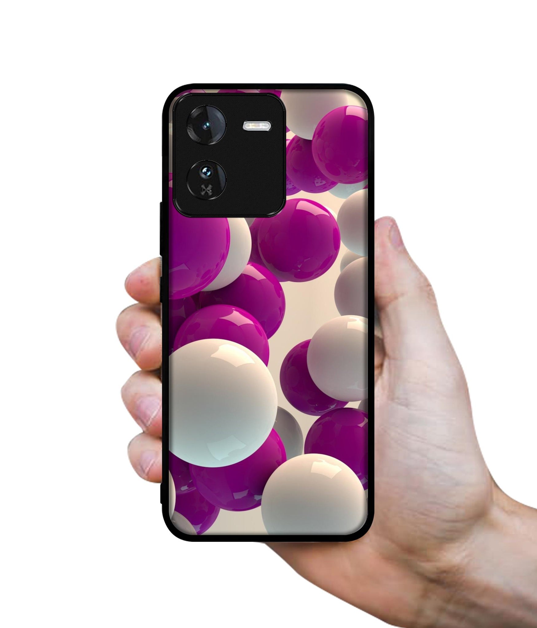 3D Balloons Designer 2D Printed Back Case Cover for iQOO Z9 5G