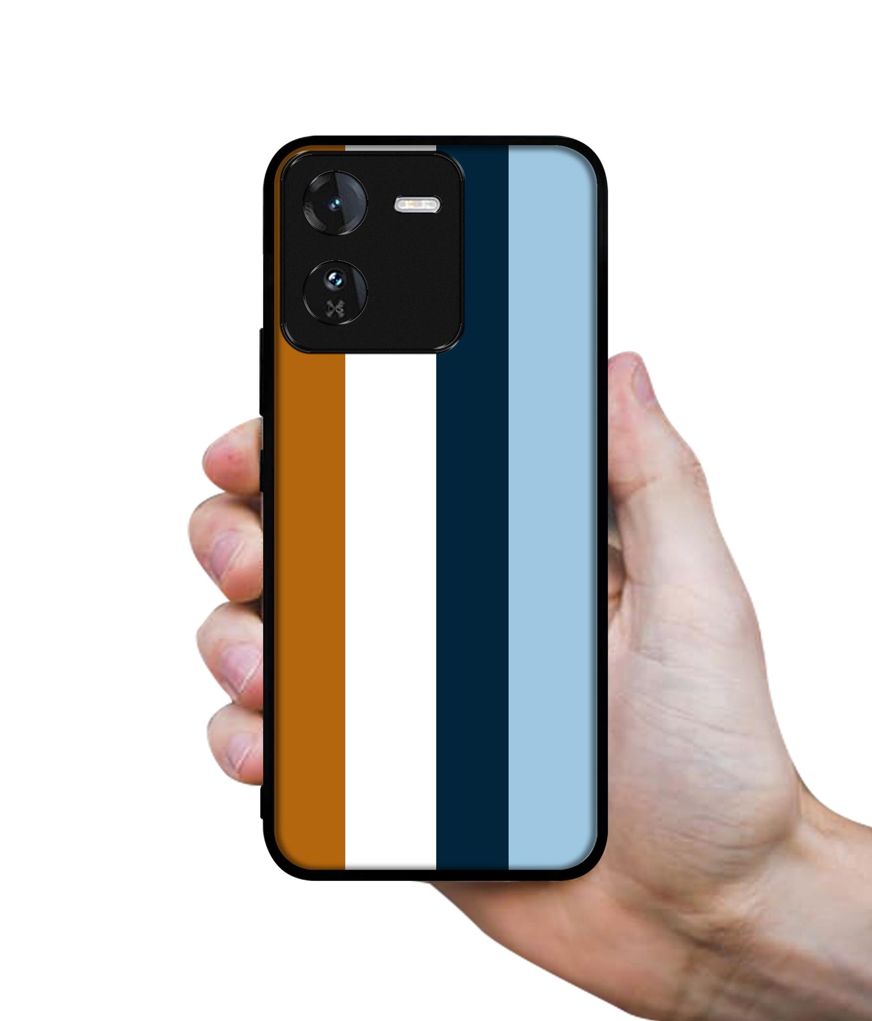 Color Stripes Designer 2D Printed Back Case Cover for iQOO Z9 5G