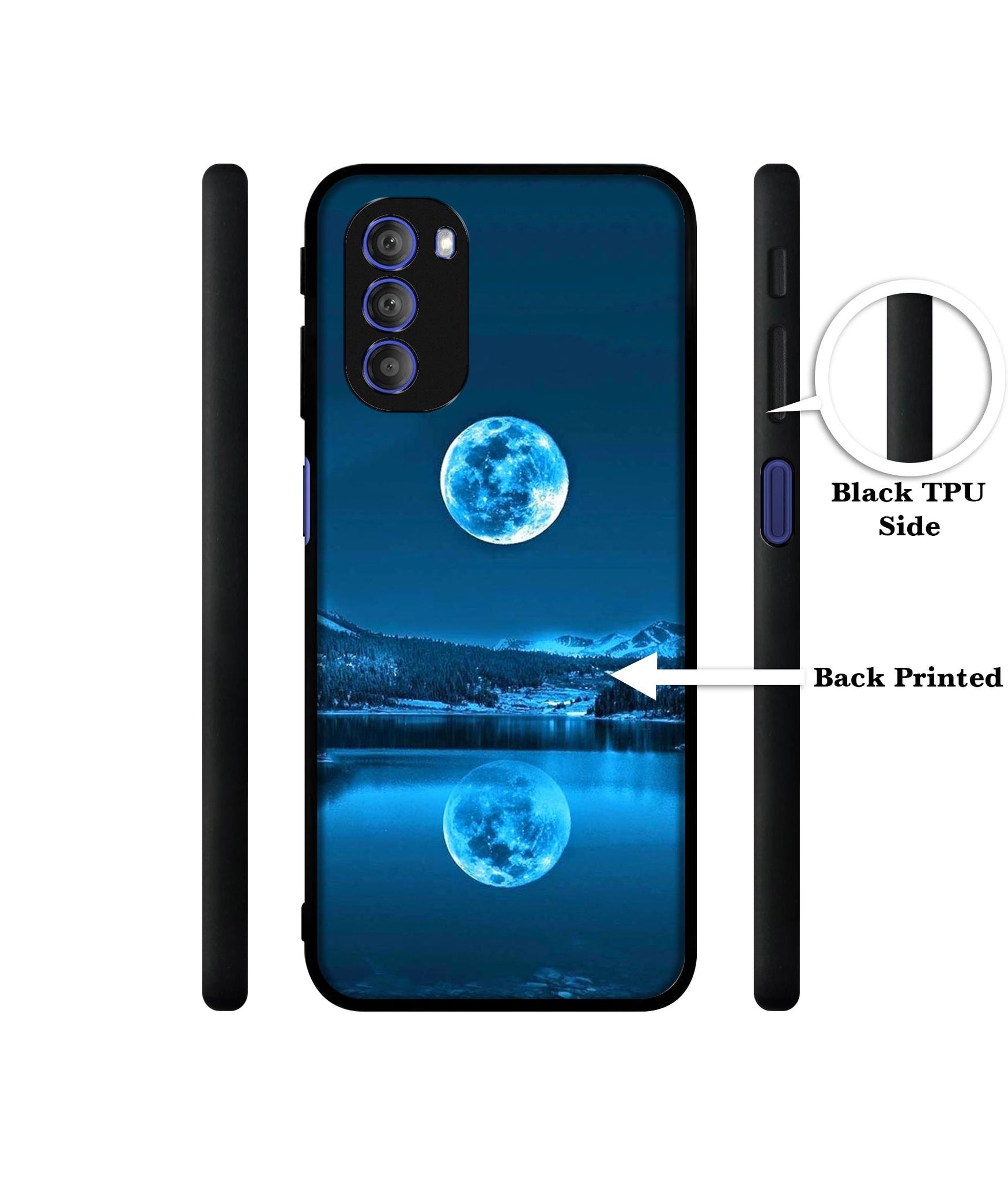 Awesome Moon Designer 2D Printed Back Case Cover for Motorola Moto G51 5G