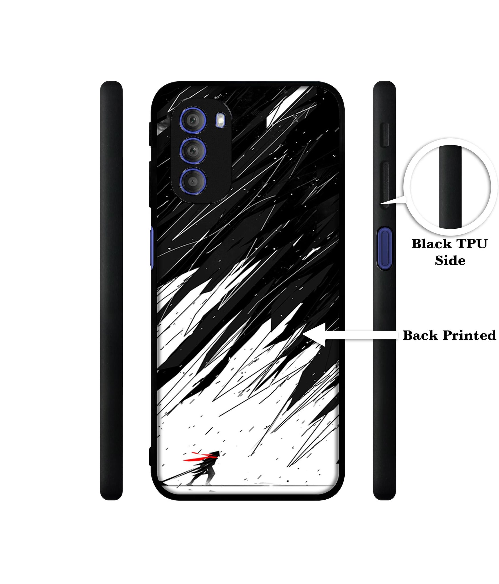Geometric Strom Designer 2D Printed Back Case Cover for Motorola Moto G51 5G