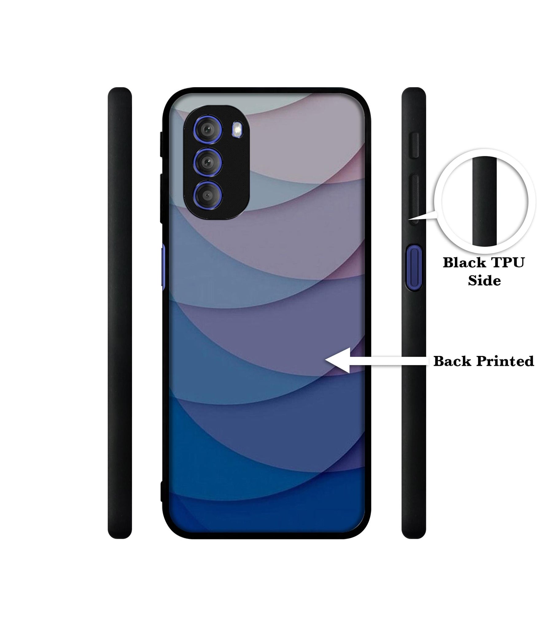 Waves Pattern Print Designer 2D Printed Back Case Cover for Motorola Moto G51 5G