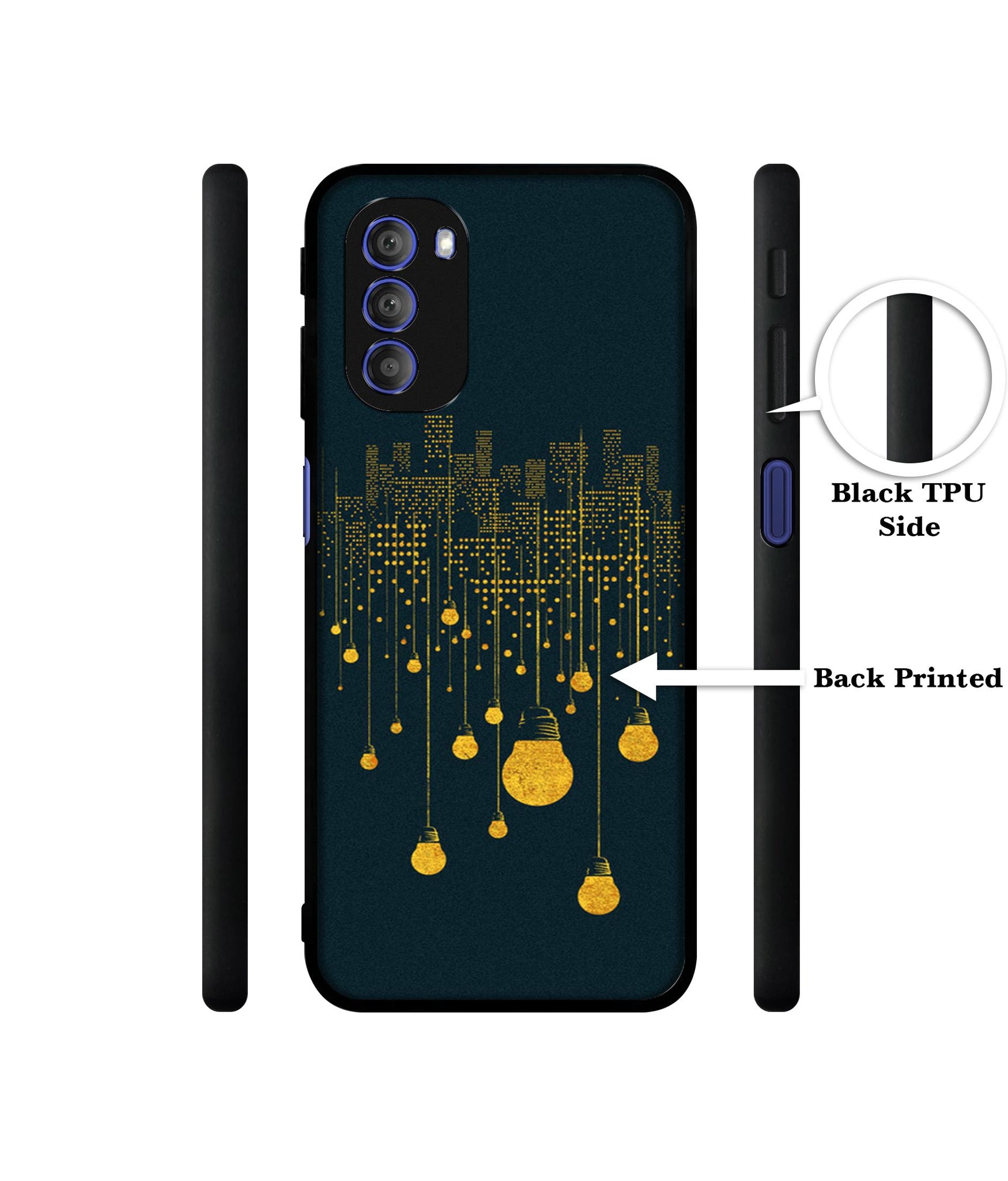 City Light Pattern Designer 2D Printed Back Case Cover for Motorola Moto G51 5G