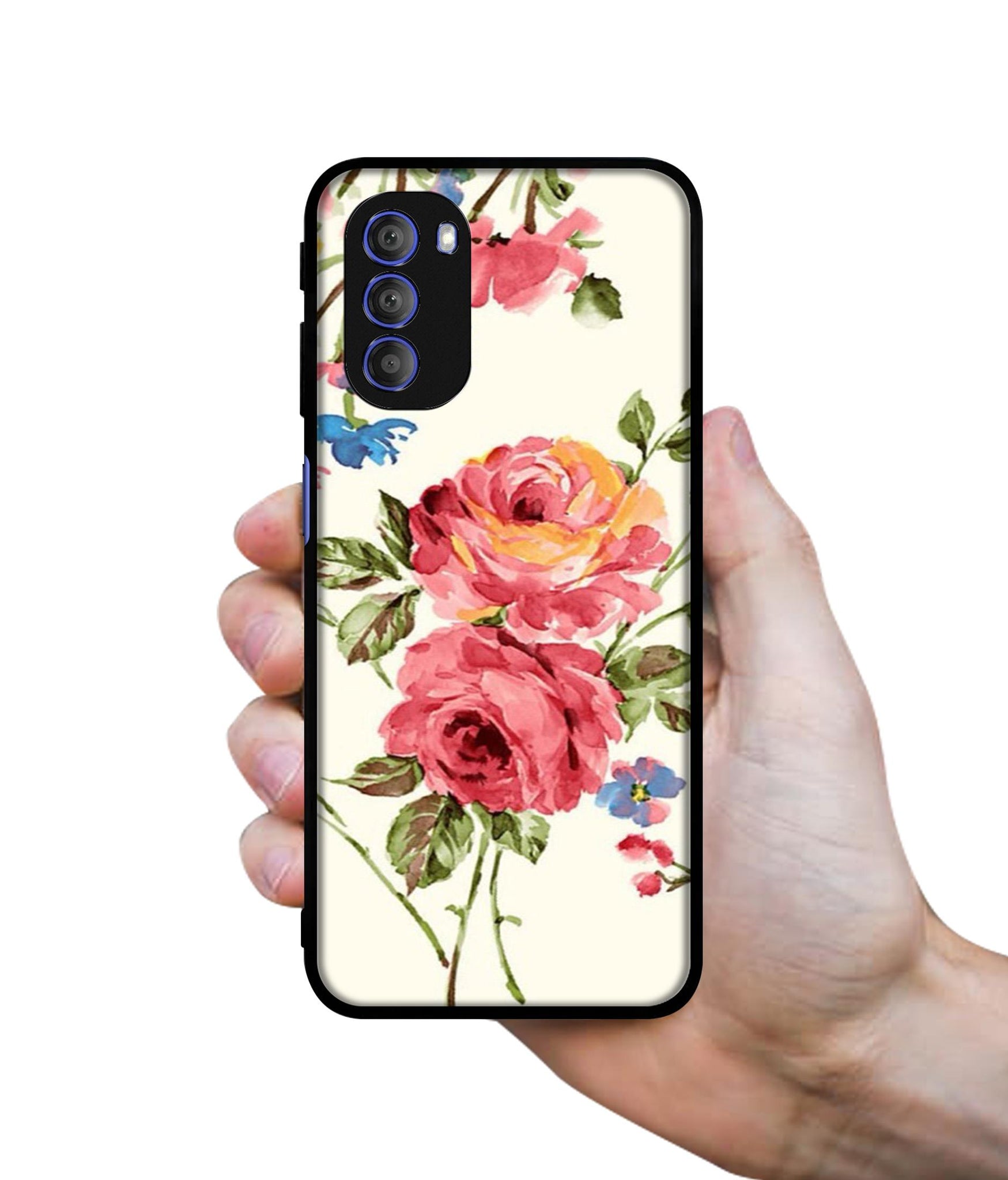 Vintage Painting Flower Designer 2D Printed Back Case Cover for Motorola Moto G51 5G