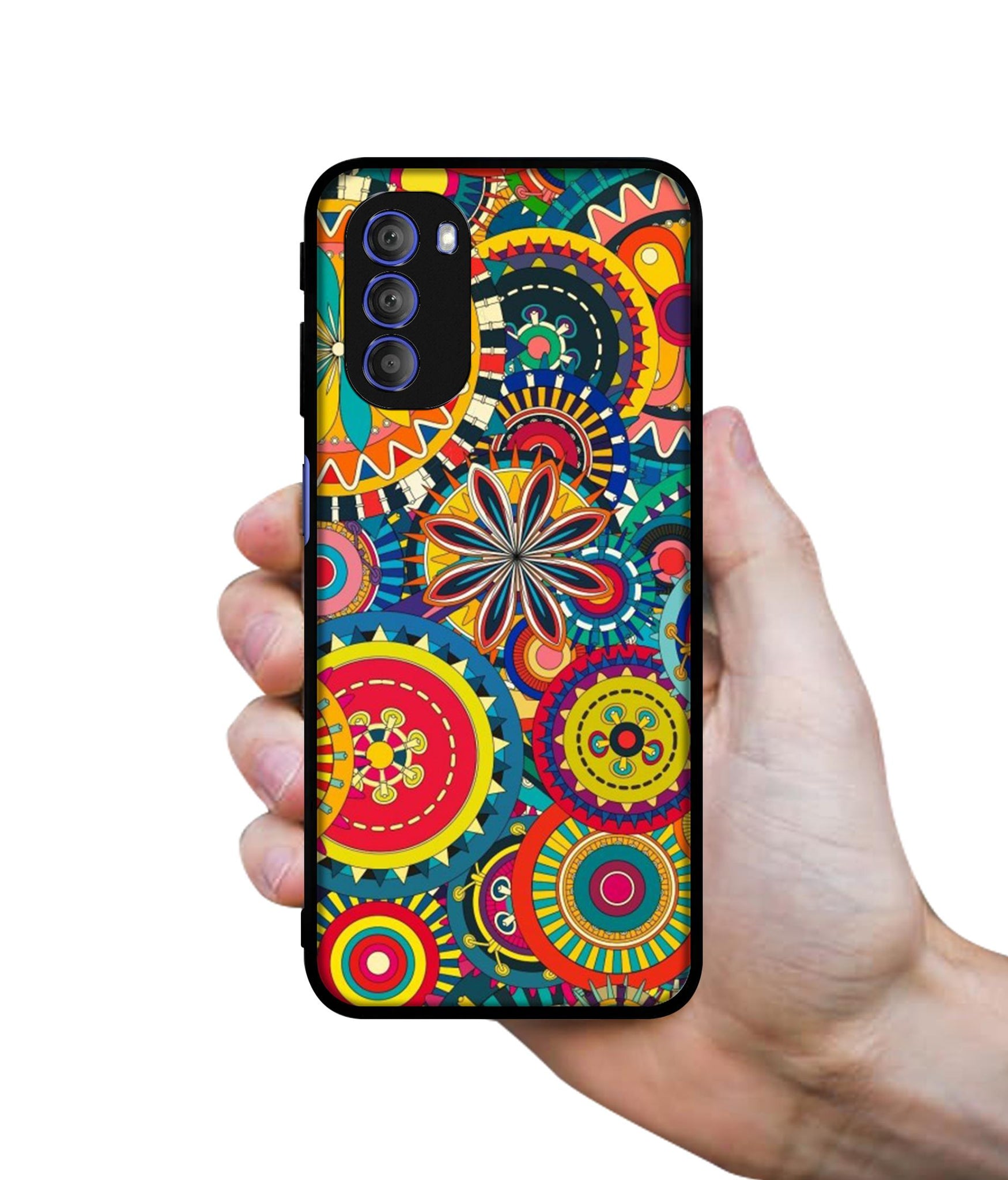 Ring Pattern Print Designer 2D Printed Back Case Cover for Motorola Moto G51 5G