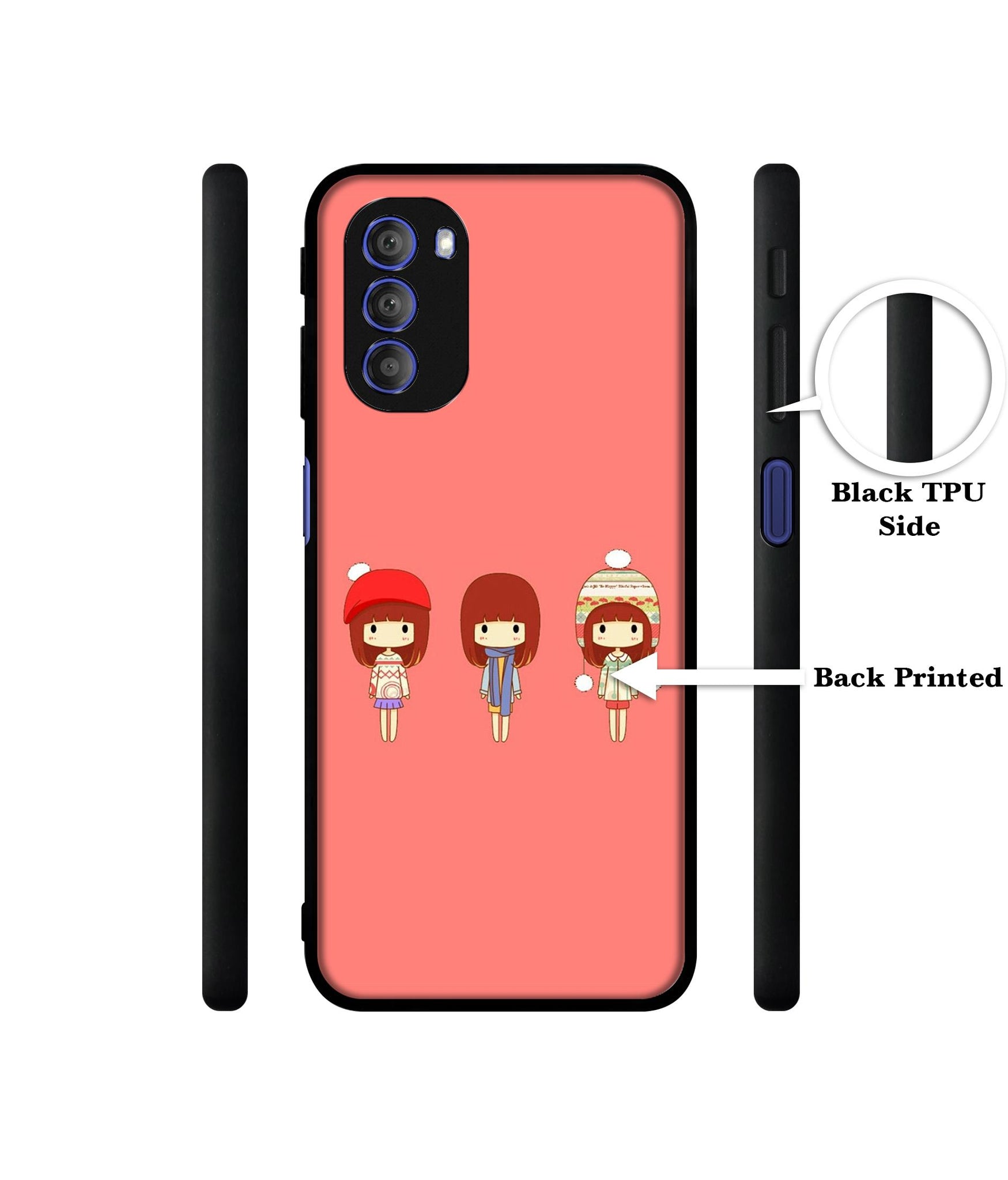Cute Girls Designer 2D Printed Back Case Cover for Motorola Moto G51 5G