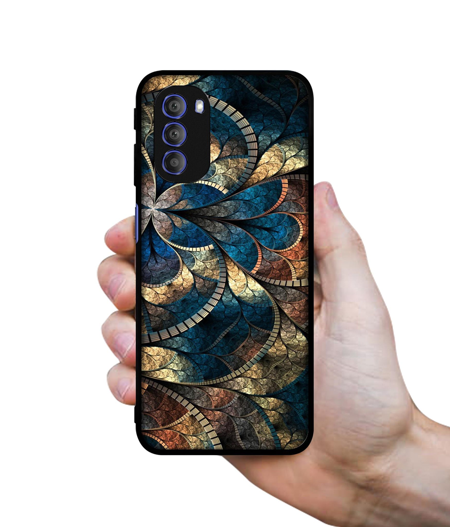 Fractional Pattern Designer 2D Printed Back Case Cover for Motorola Moto G51 5G