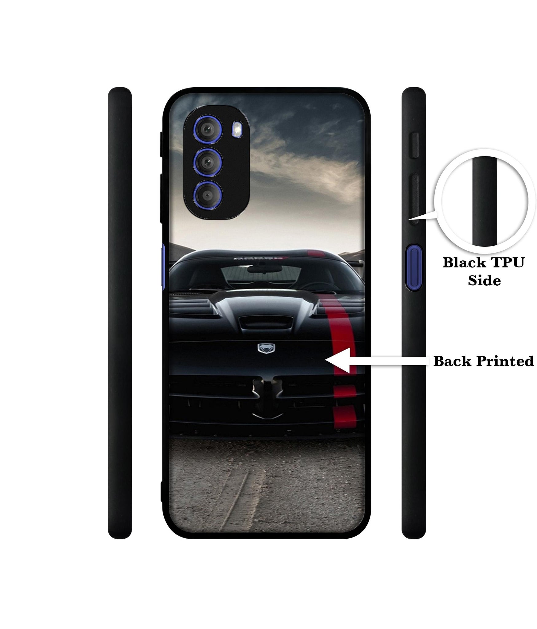 Sports Car Pattern Designer 2D Printed Back Case Cover for Motorola Moto G51 5G