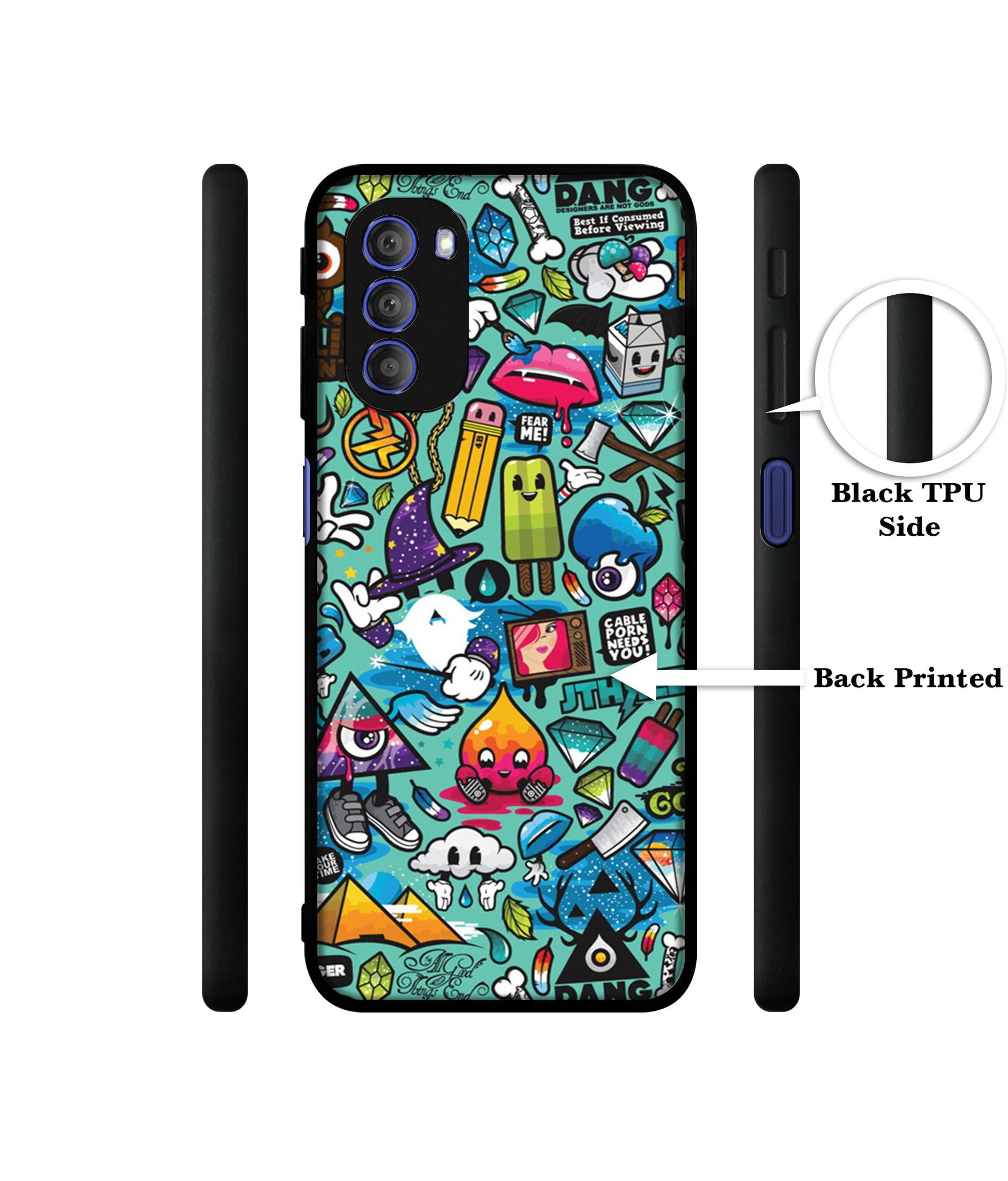 Crazy Designer 2D Printed Back Case Cover for Motorola Moto G51 5G