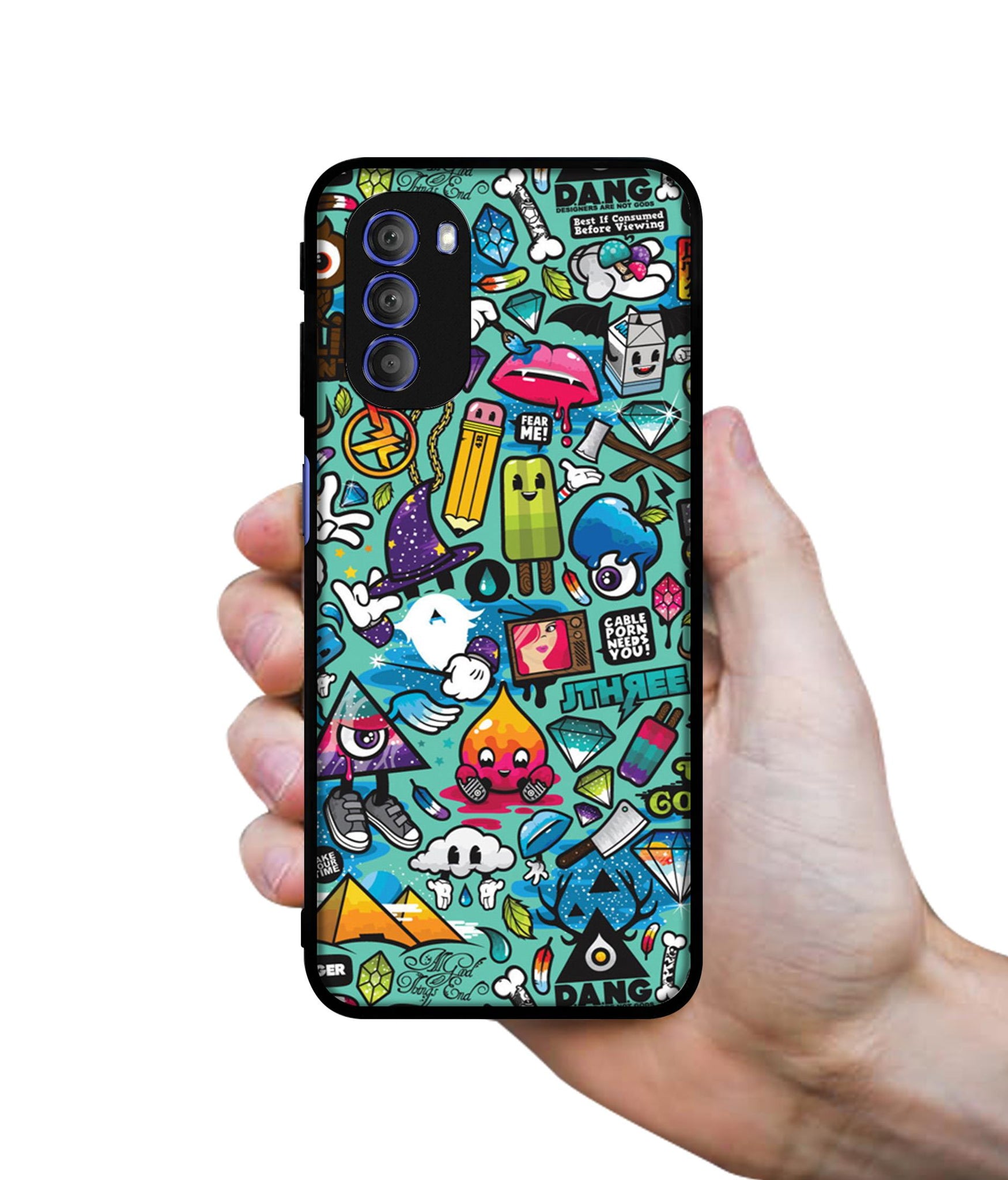 Crazy Designer 2D Printed Back Case Cover for Motorola Moto G51 5G