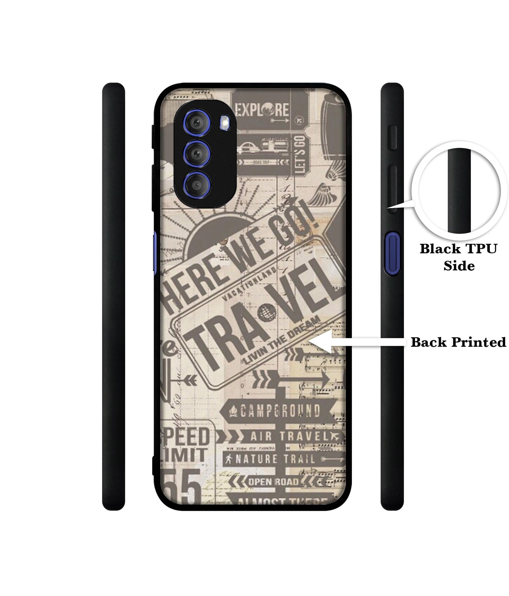 Travel Designer 2D Printed Back Case Cover for Motorola Moto G51 5G