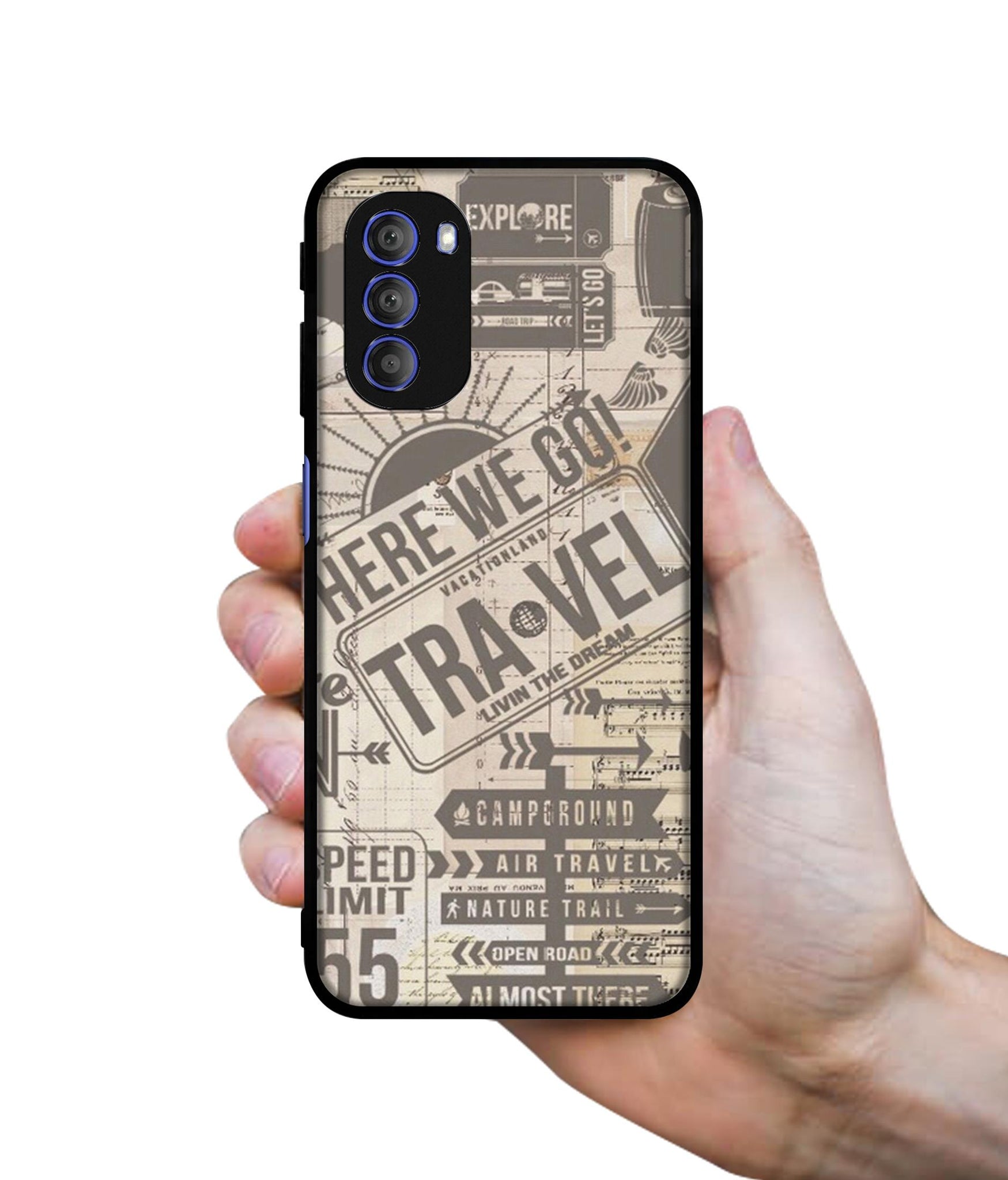 Travel Designer 2D Printed Back Case Cover for Motorola Moto G51 5G