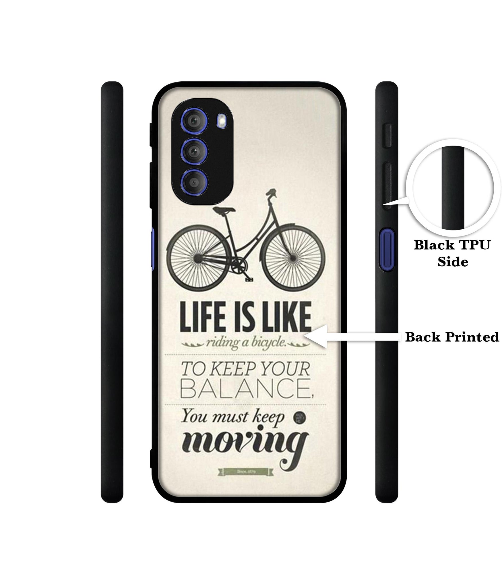Life is Like Moving Designer 2D Printed Back Case Cover for Motorola Moto G51 5G