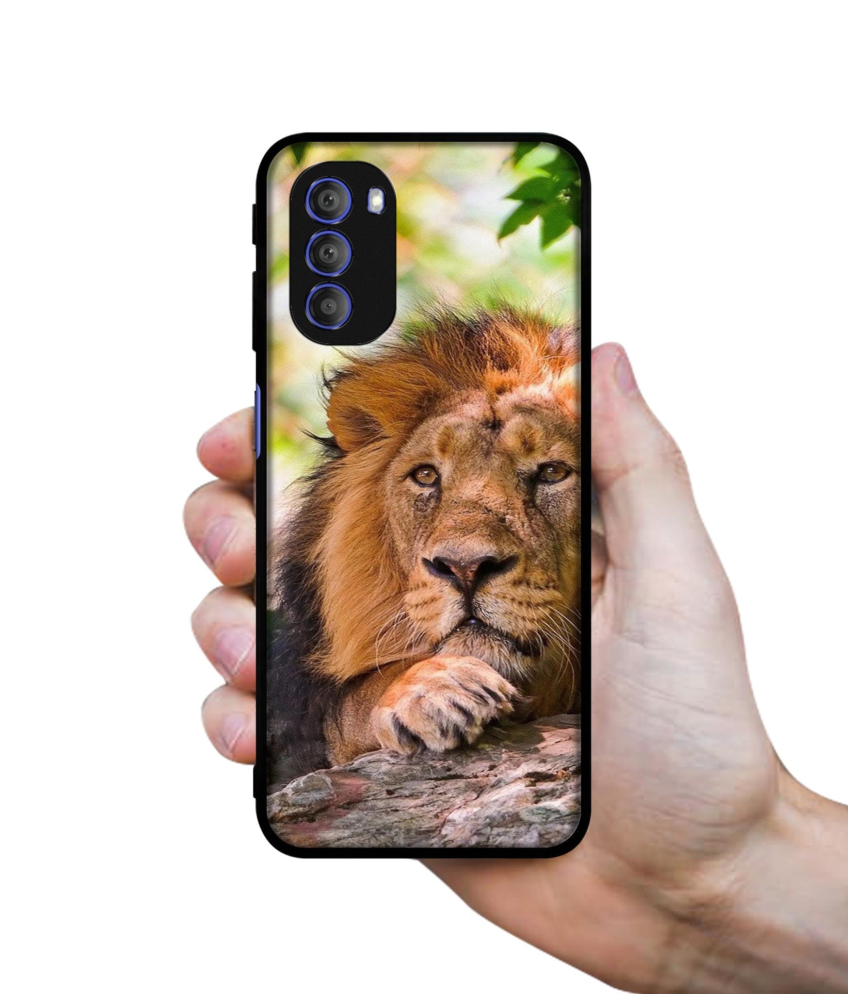 Tiger Pattern Print Designer 2D Printed Back Case Cover for Motorola Moto G51 5G