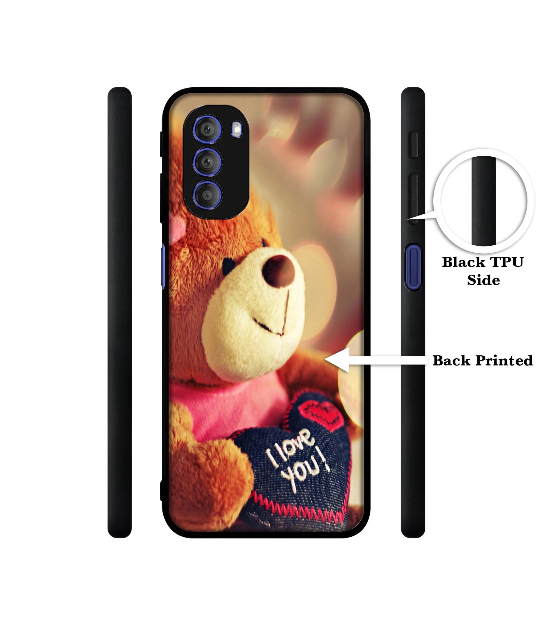 Teddy Bear Designer 2D Printed Back Case Cover for Motorola Moto G51 5G