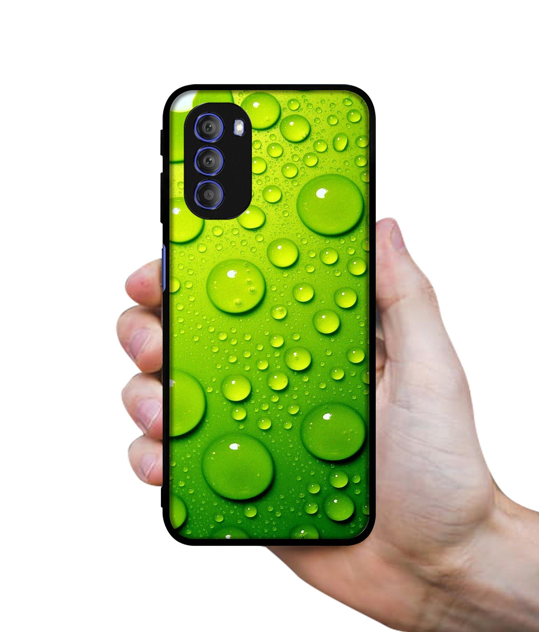 Green Bubbles Designer 2D Printed Back Case Cover for Motorola Moto G51 5G