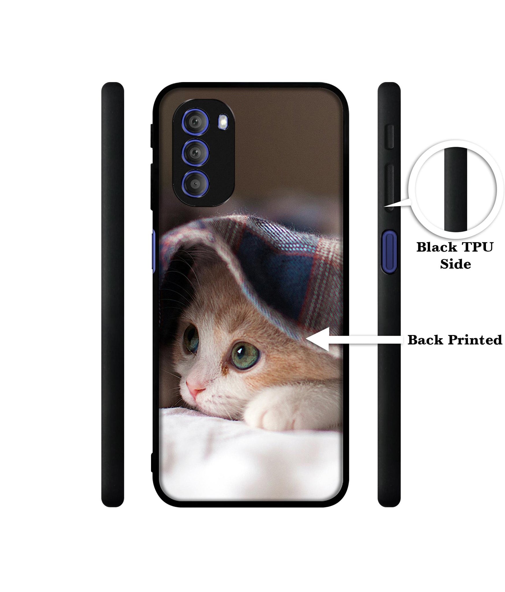 Sleepy Kitten Designer 2D Printed Back Case Cover for Motorola Moto G51 5G