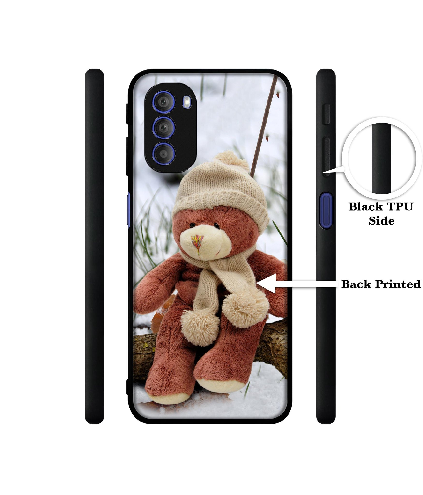 Woolen Bear Designer 2D Printed Back Case Cover for Motorola Moto G51 5G