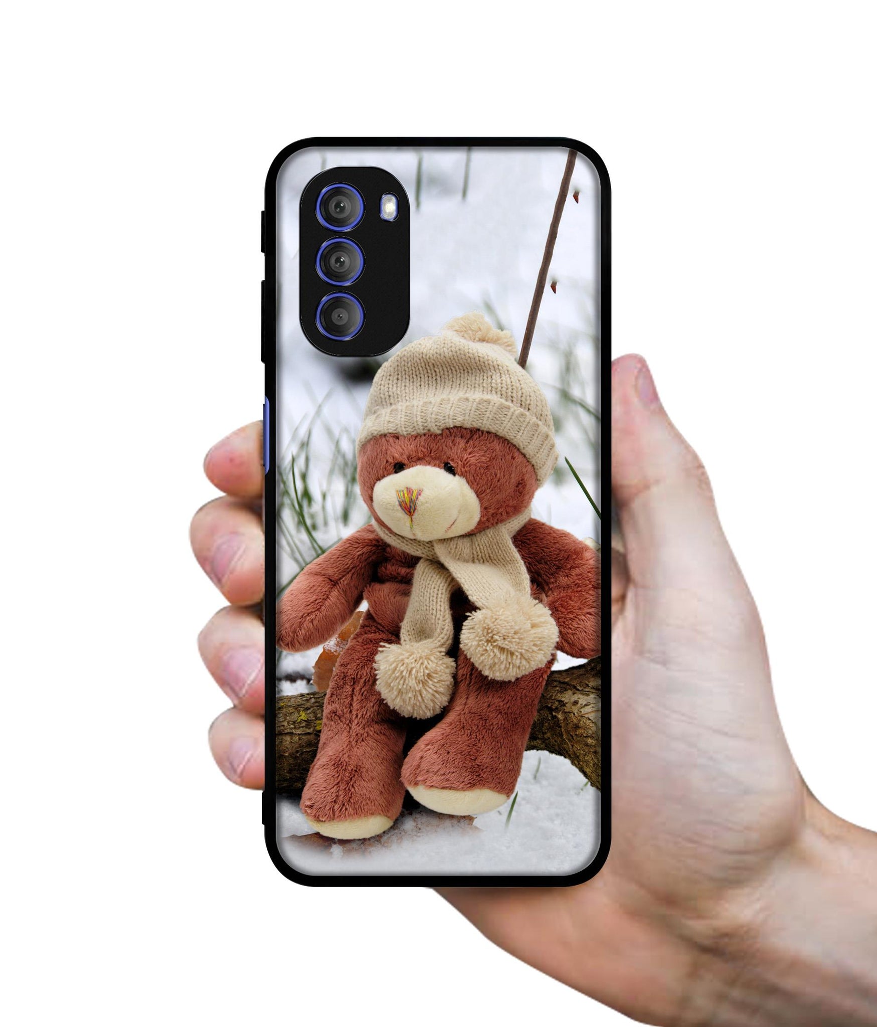 Woolen Bear Designer 2D Printed Back Case Cover for Motorola Moto G51 5G
