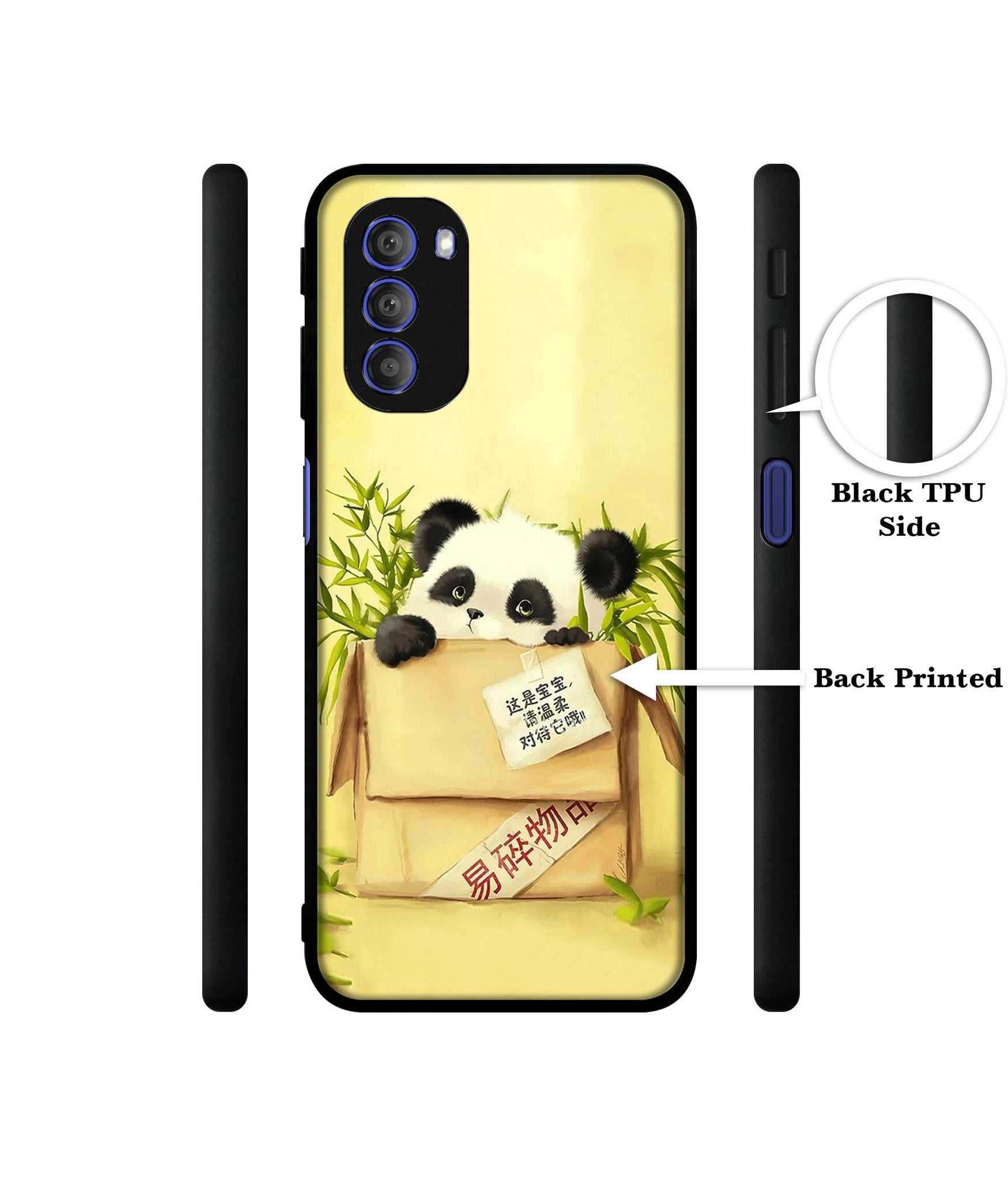 Panda In Box Designer 2D Printed Back Case Cover for Motorola Moto G51 5G