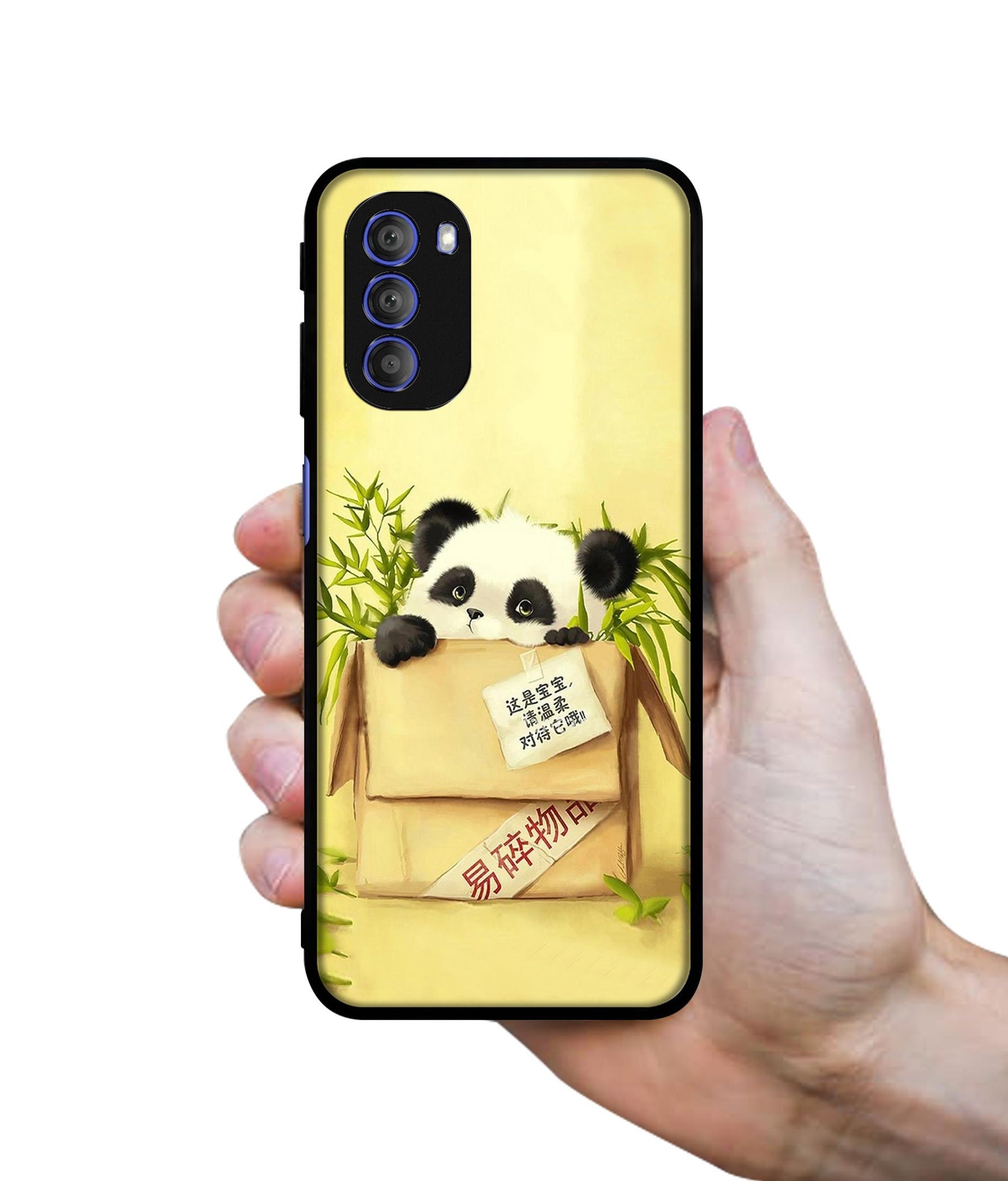Panda In Box Designer 2D Printed Back Case Cover for Motorola Moto G51 5G