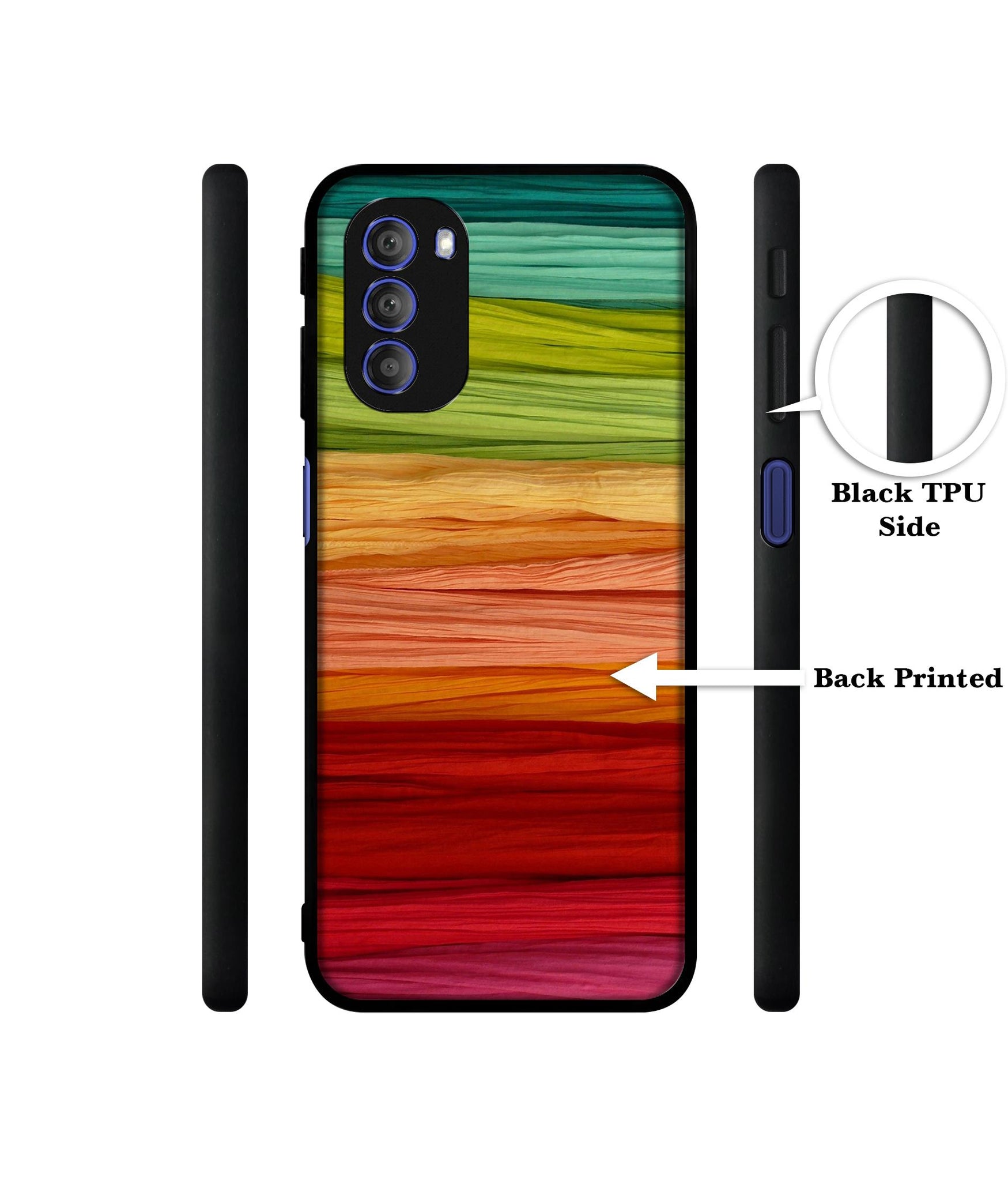 Colorful Thread Designer 2D Printed Back Case Cover for Motorola Moto G51 5G