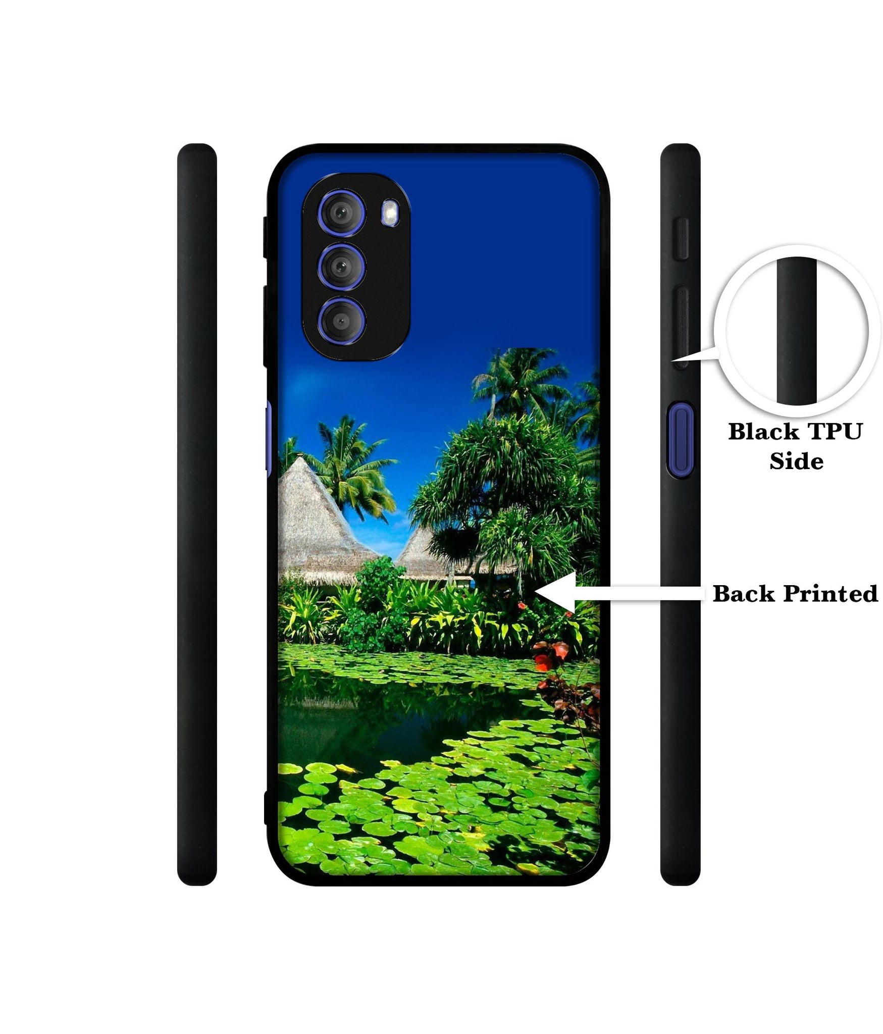 Tropics Water Designer 2D Printed Back Case Cover for Motorola Moto G51 5G