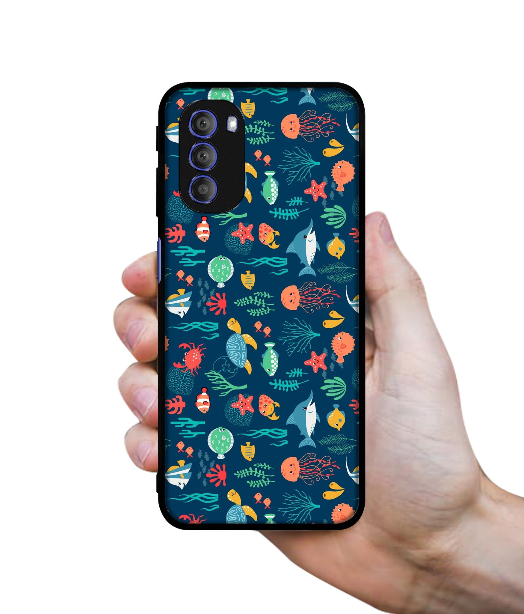 Aquarium Texture Designer 2D Printed Back Case Cover for Motorola Moto G51 5G