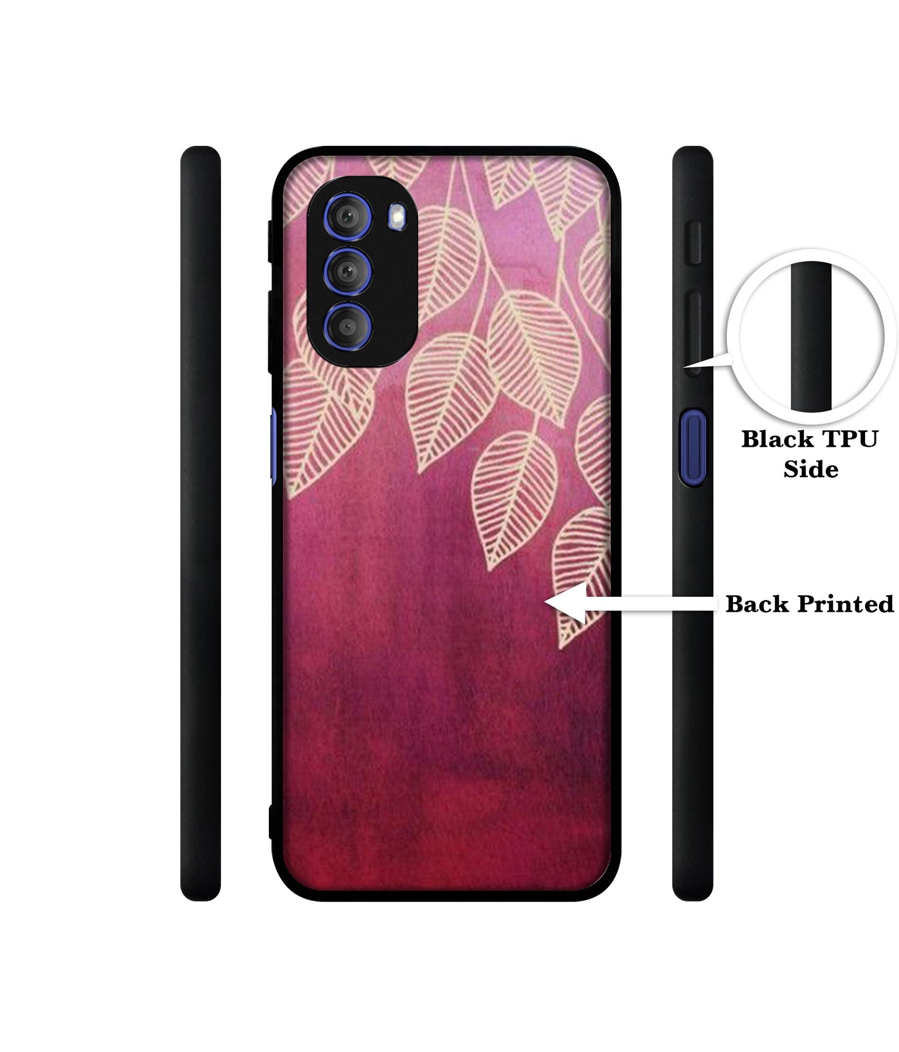 Leaf Pattern Designer 2D Printed Back Case Cover for Motorola Moto G51 5G