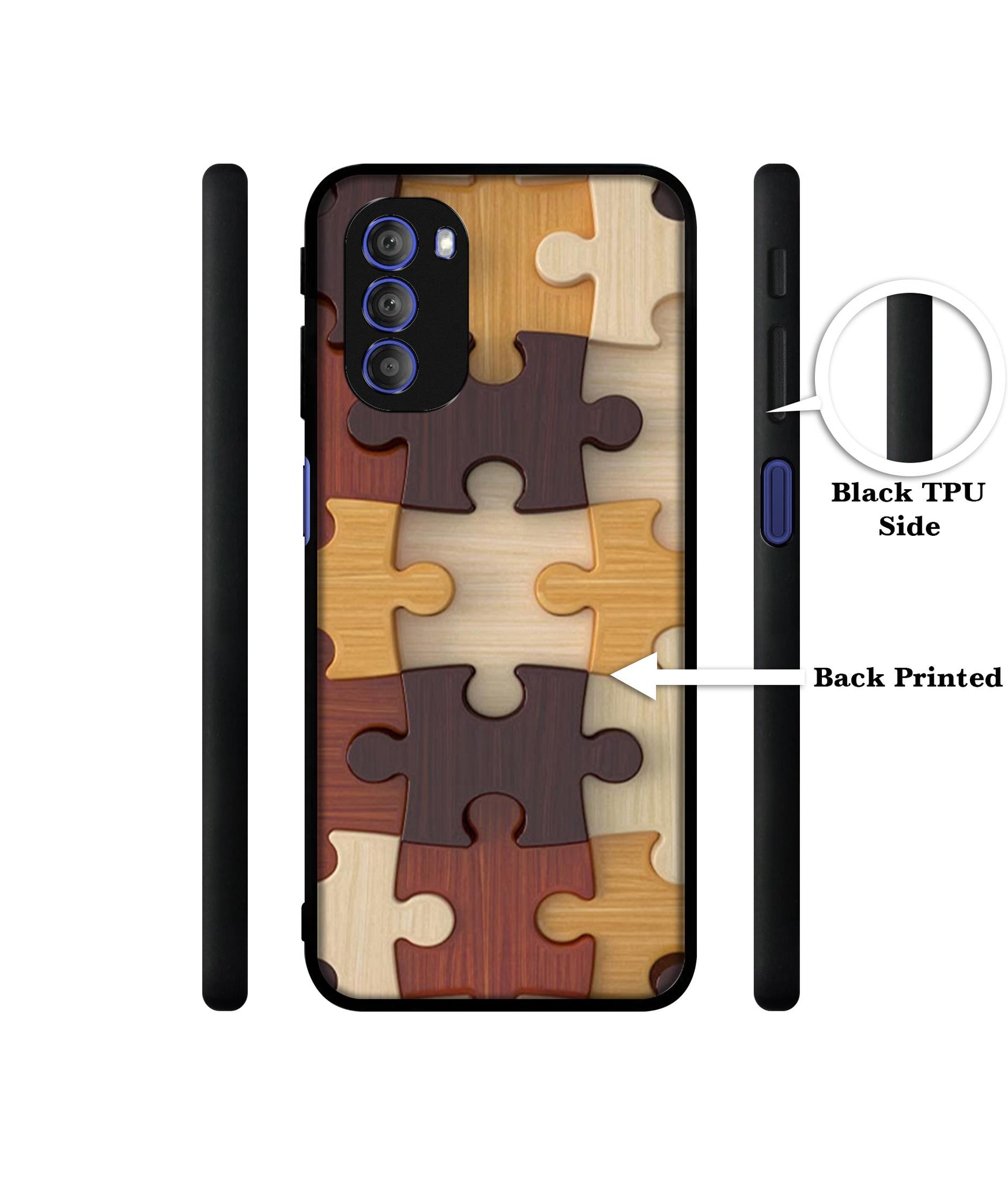 Puzzle Pattern Designer 2D Printed Back Case Cover for Motorola Moto G51 5G