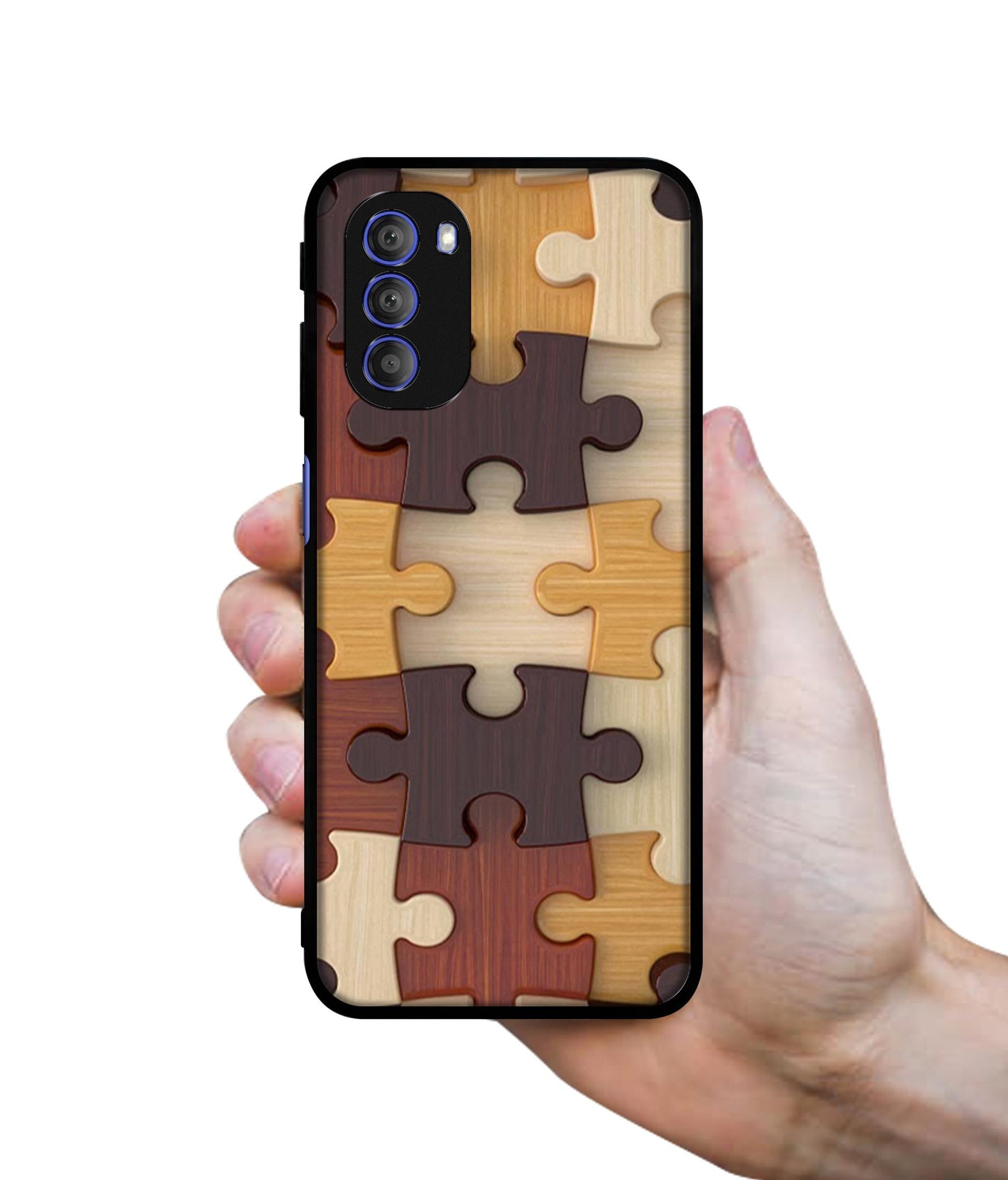 Puzzle Pattern Designer 2D Printed Back Case Cover for Motorola Moto G51 5G