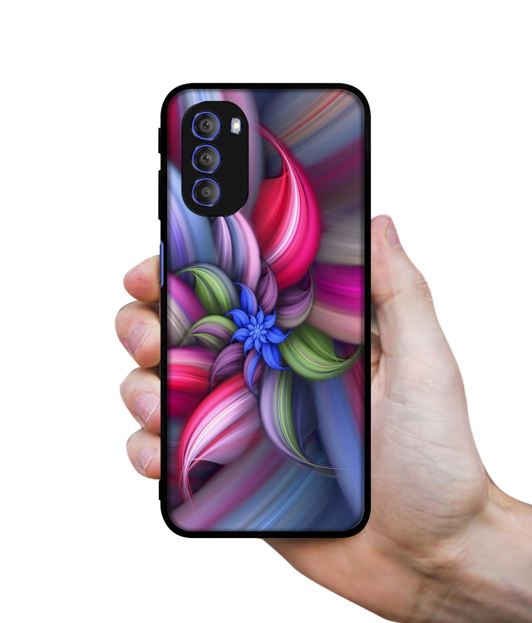 Colorful Flower Designer 2D Printed Back Case Cover for Motorola Moto G51 5G