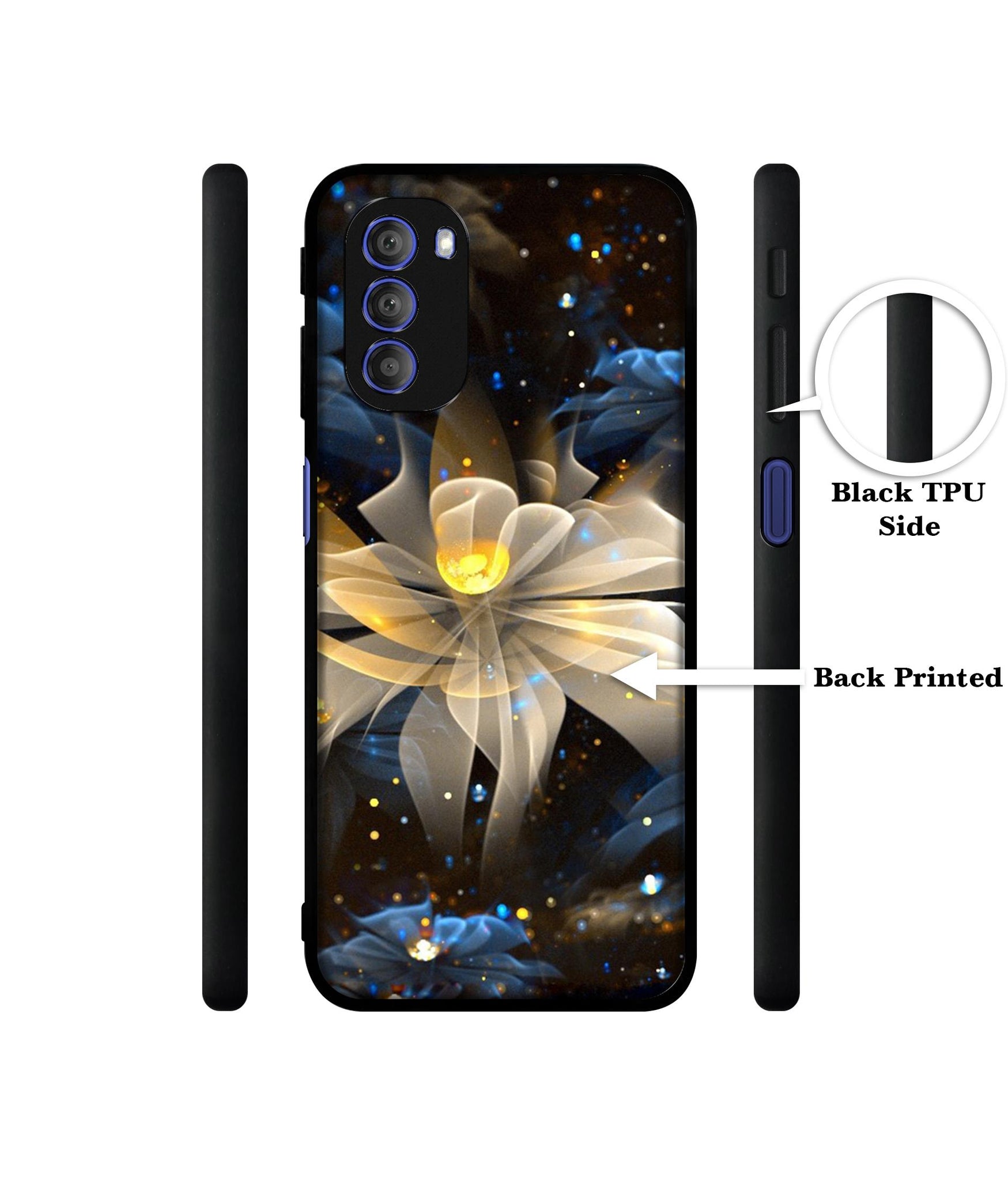Art Flower Designer 2D Printed Back Case Cover for Motorola Moto G51 5G