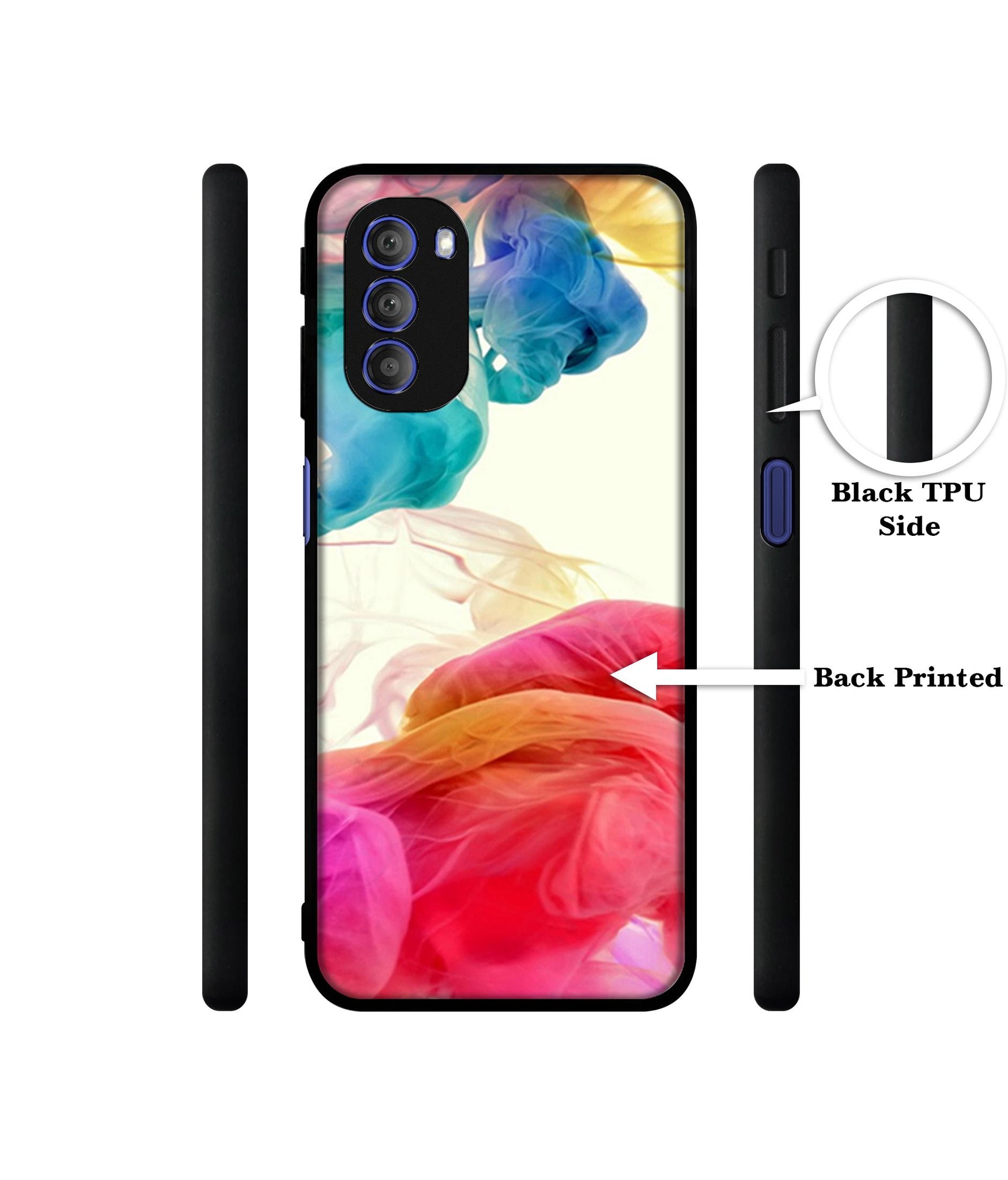 Colored Smoke Designer 2D Printed Back Case Cover for Motorola Moto G51 5G