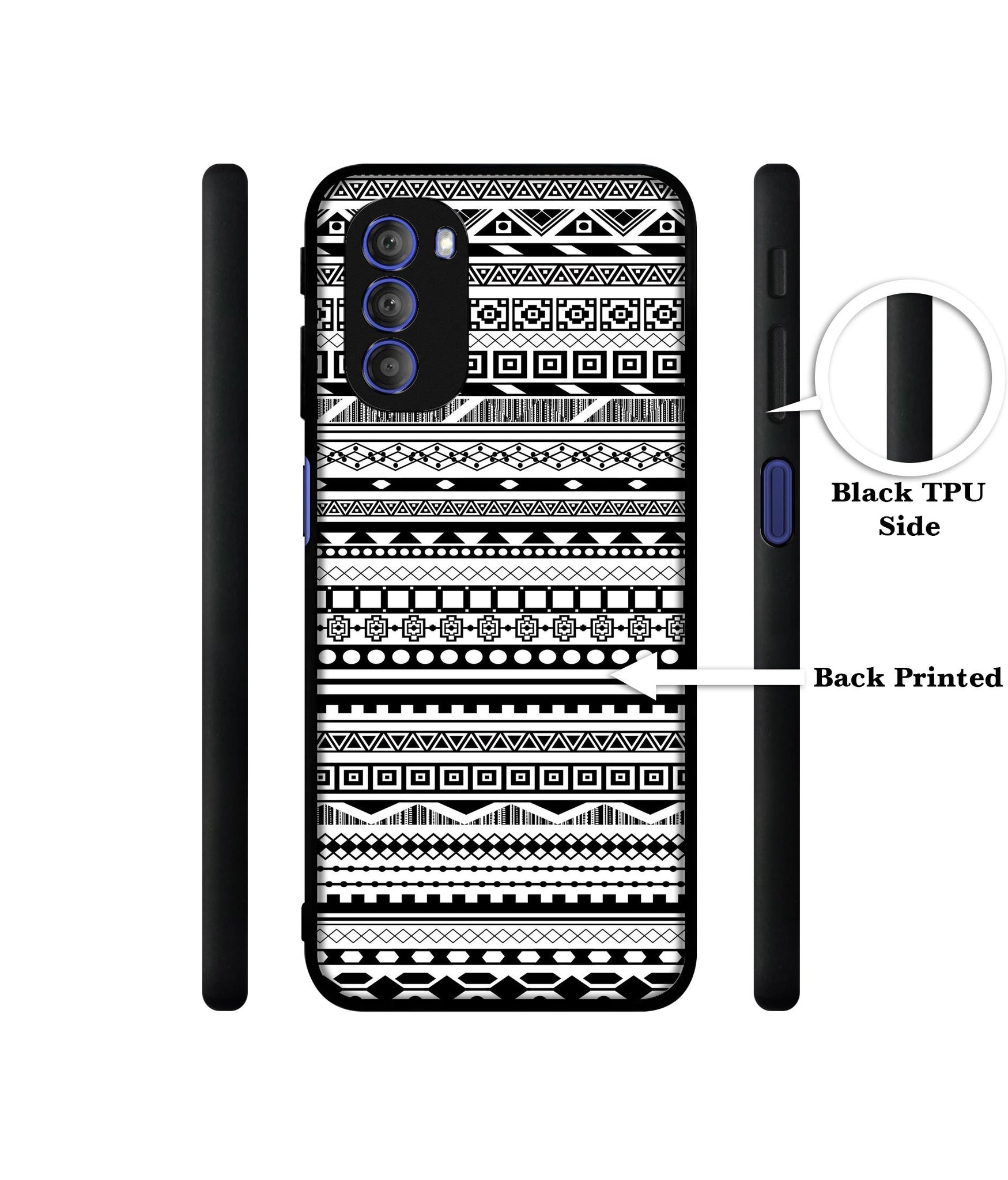 Black & White Patterns Designer 2D Printed Back Case Cover for Motorola Moto G51 5G