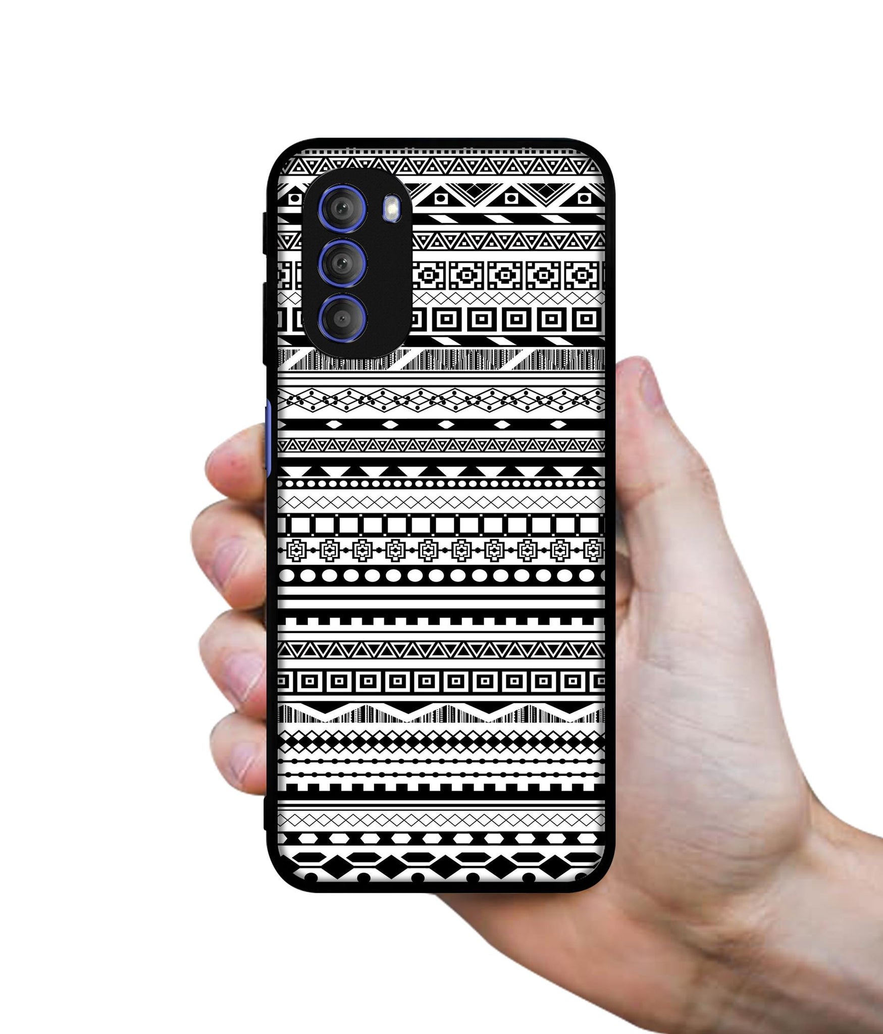 Black & White Patterns Designer 2D Printed Back Case Cover for Motorola Moto G51 5G