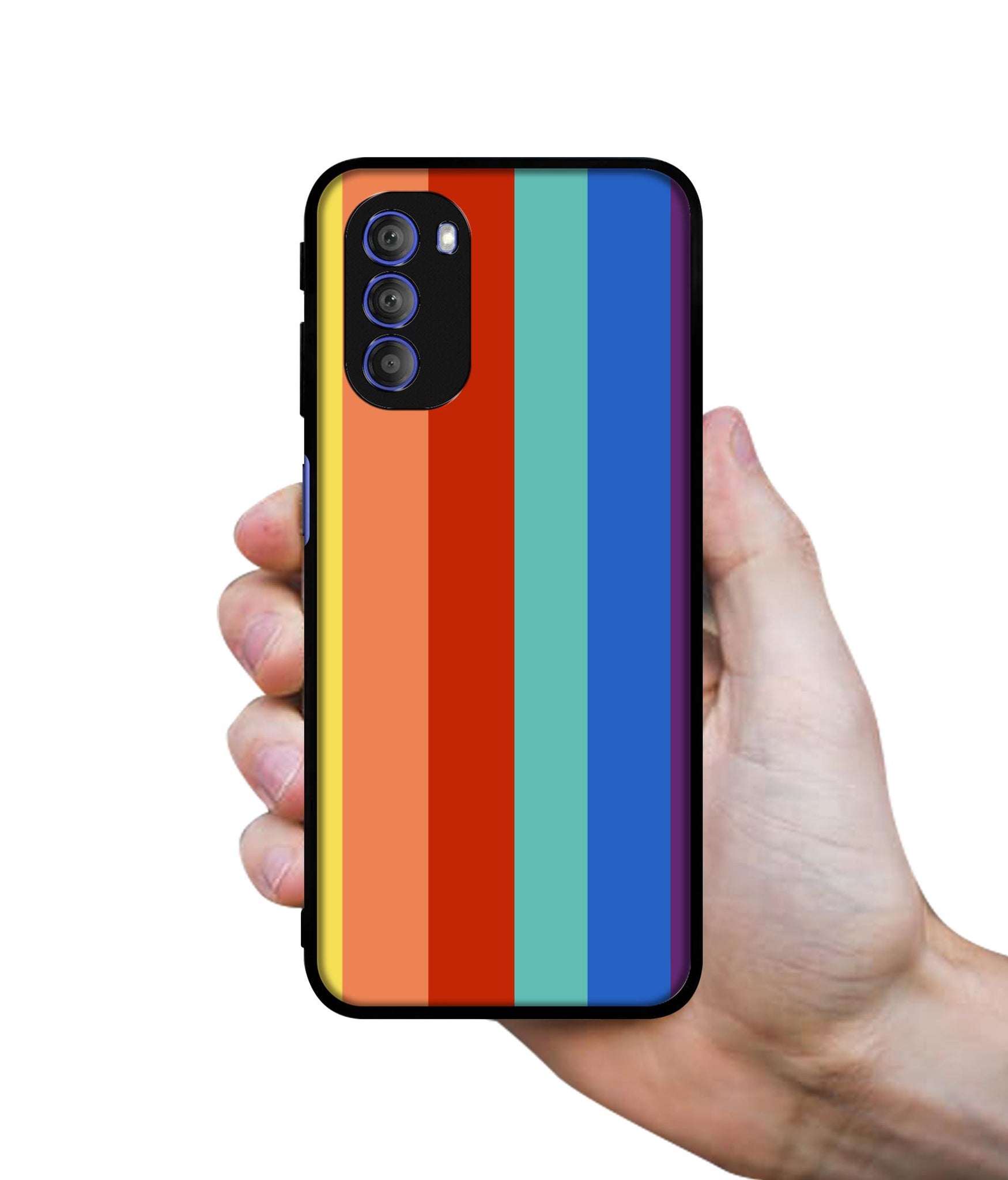 Rainbow Colors Designer 2D Printed Back Case Cover for Motorola Moto G51 5G