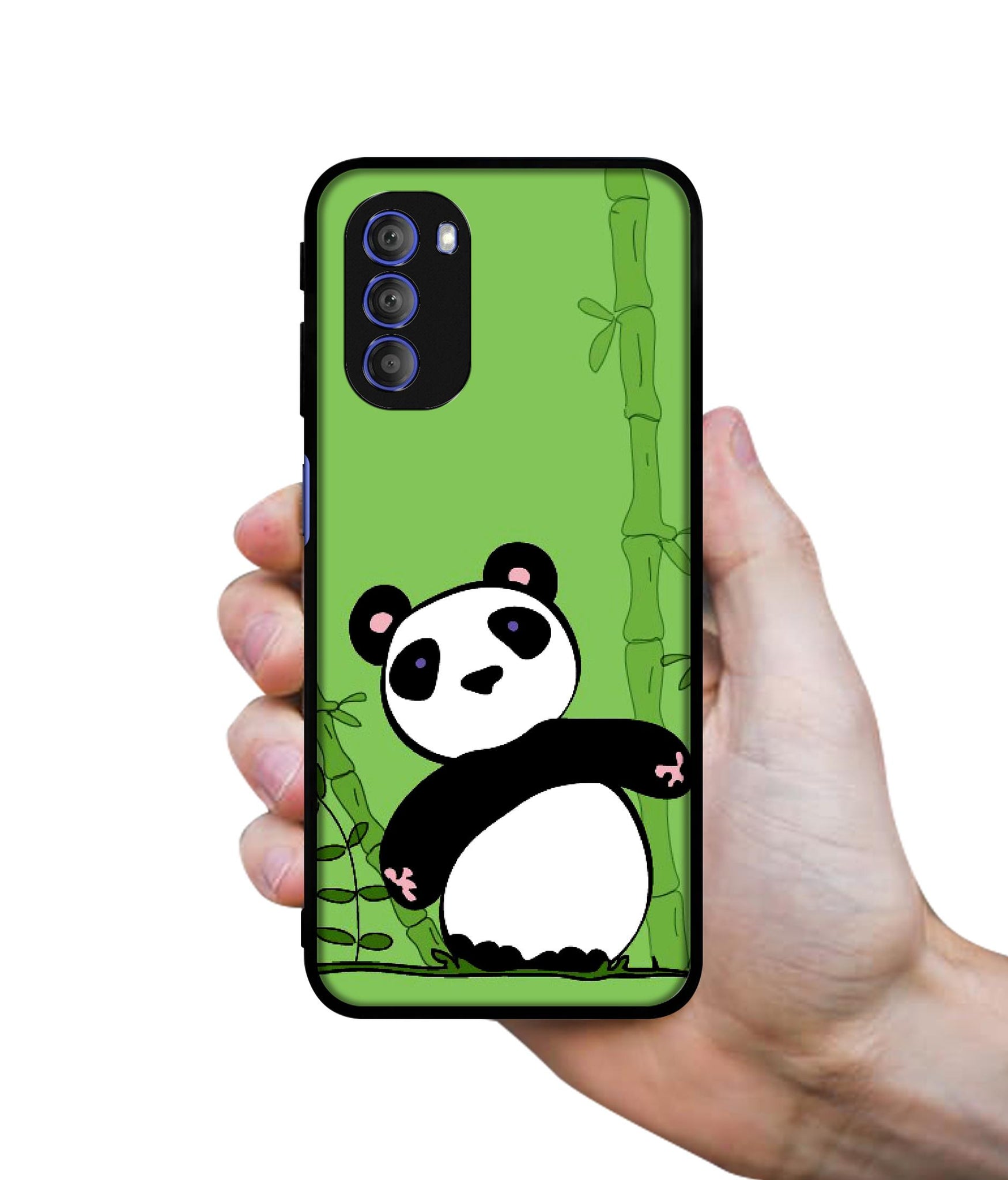 Panda with Bamboo Designer 2D Printed Back Case Cover for Motorola Moto G51 5G
