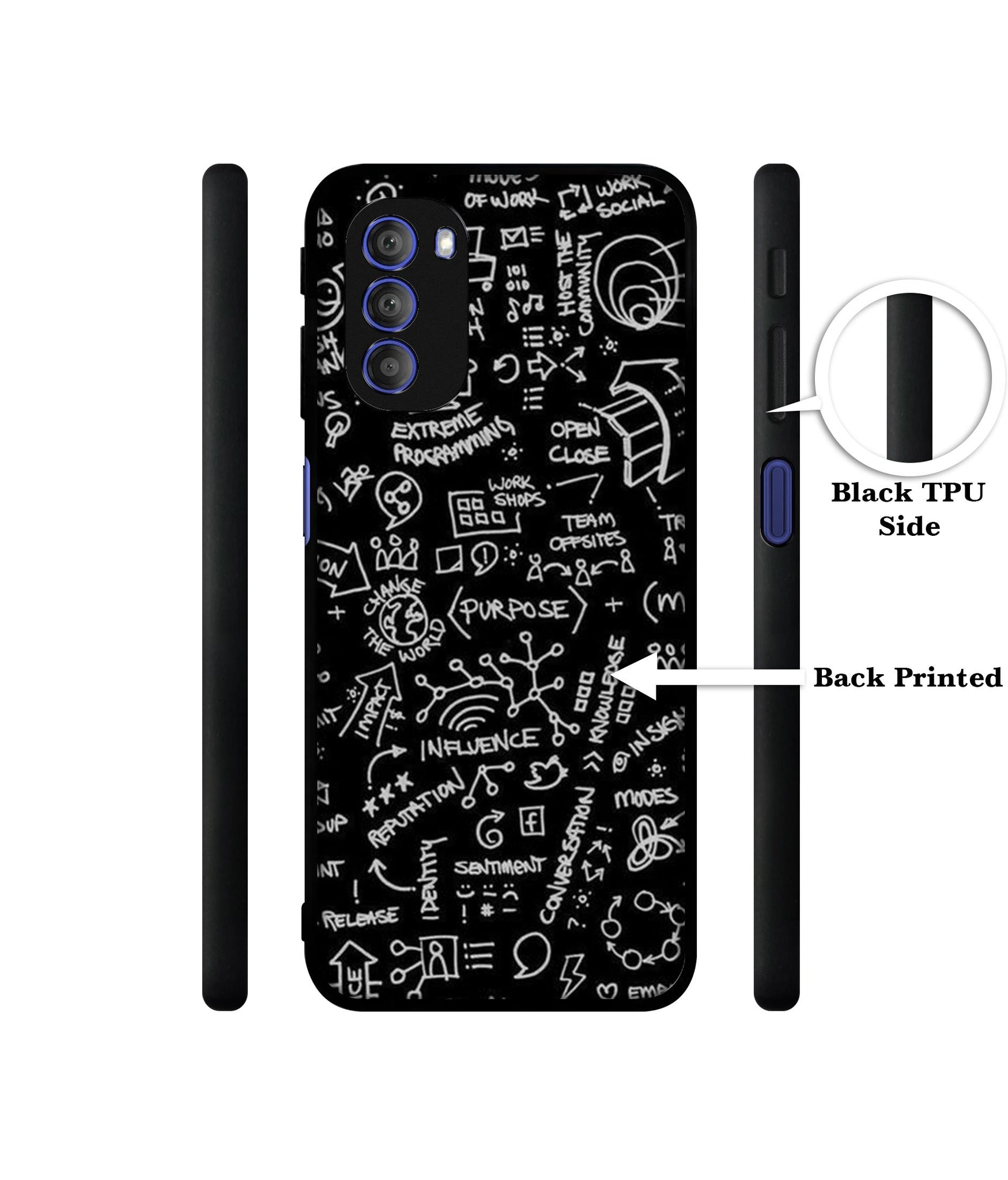 Formulas Designer 2D Printed Back Case Cover for Motorola Moto G51 5G