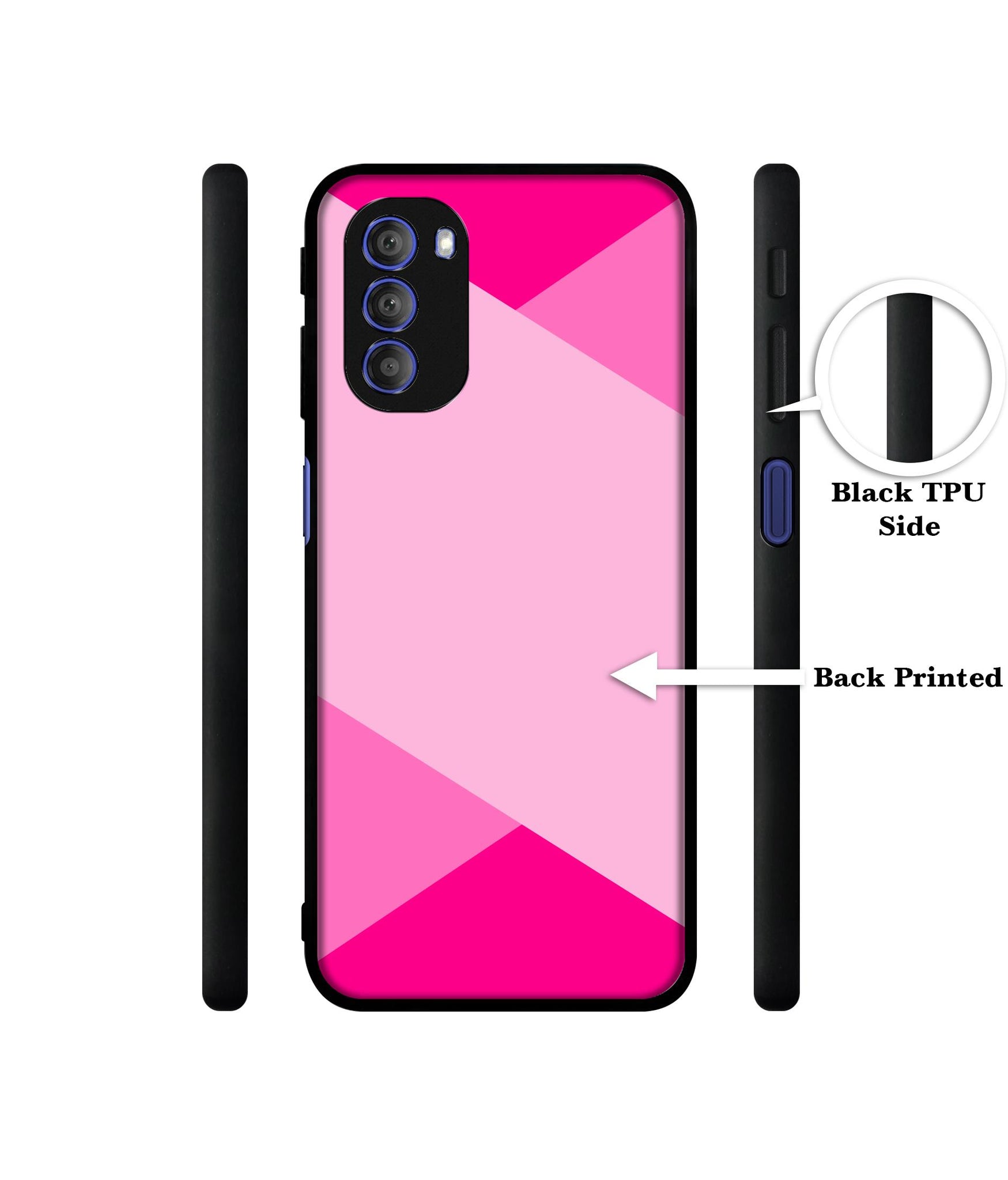 Pink Cross Vector Designer 2D Printed Back Case Cover for Motorola Moto G51 5G